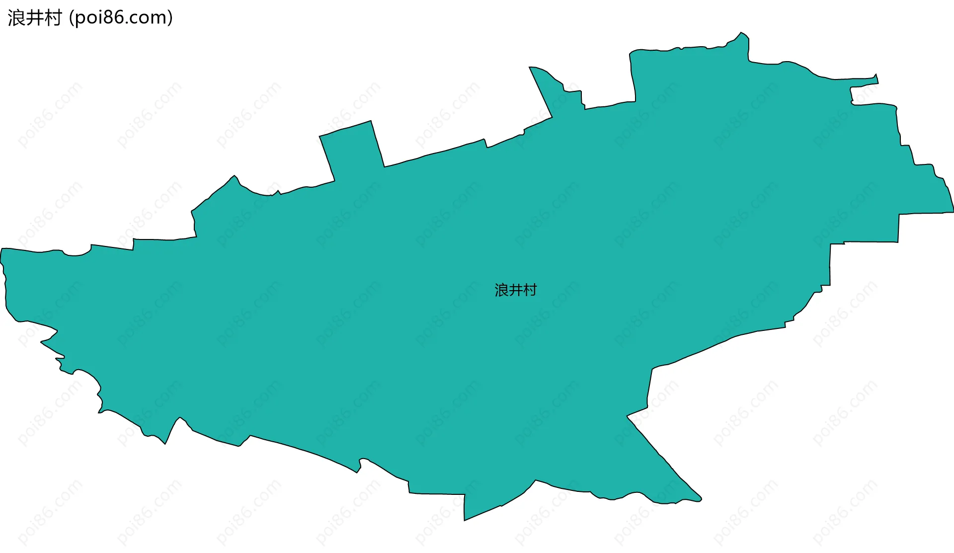 浪井村边界地图