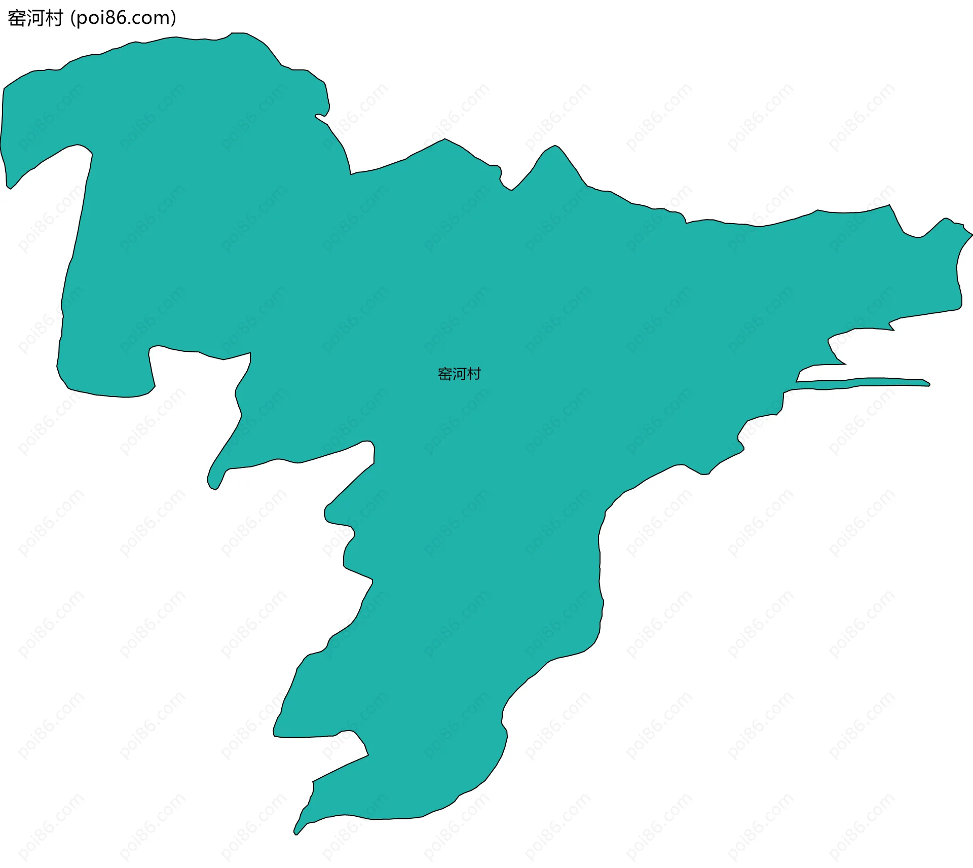 窑河村边界地图