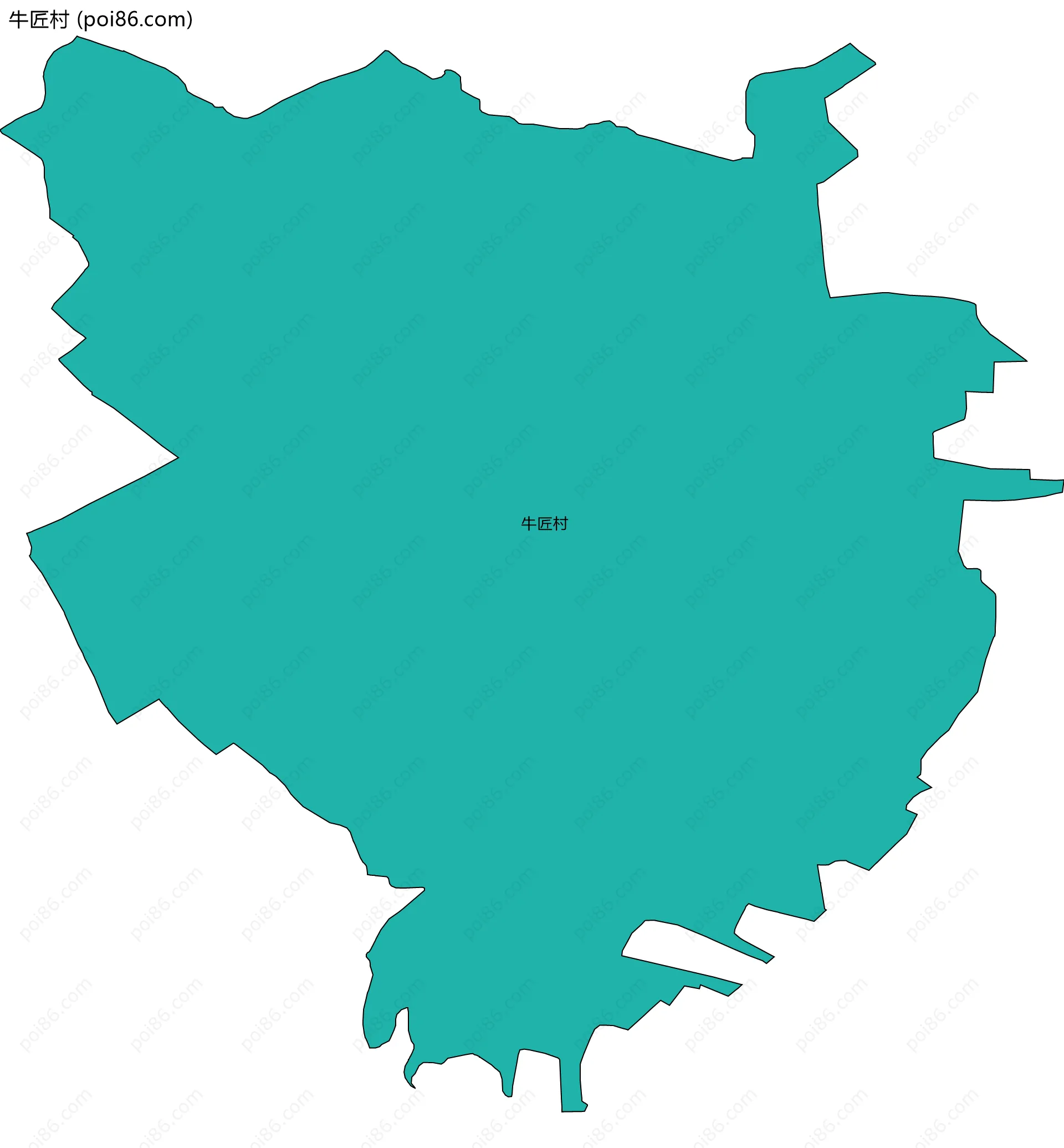 牛匠村边界地图