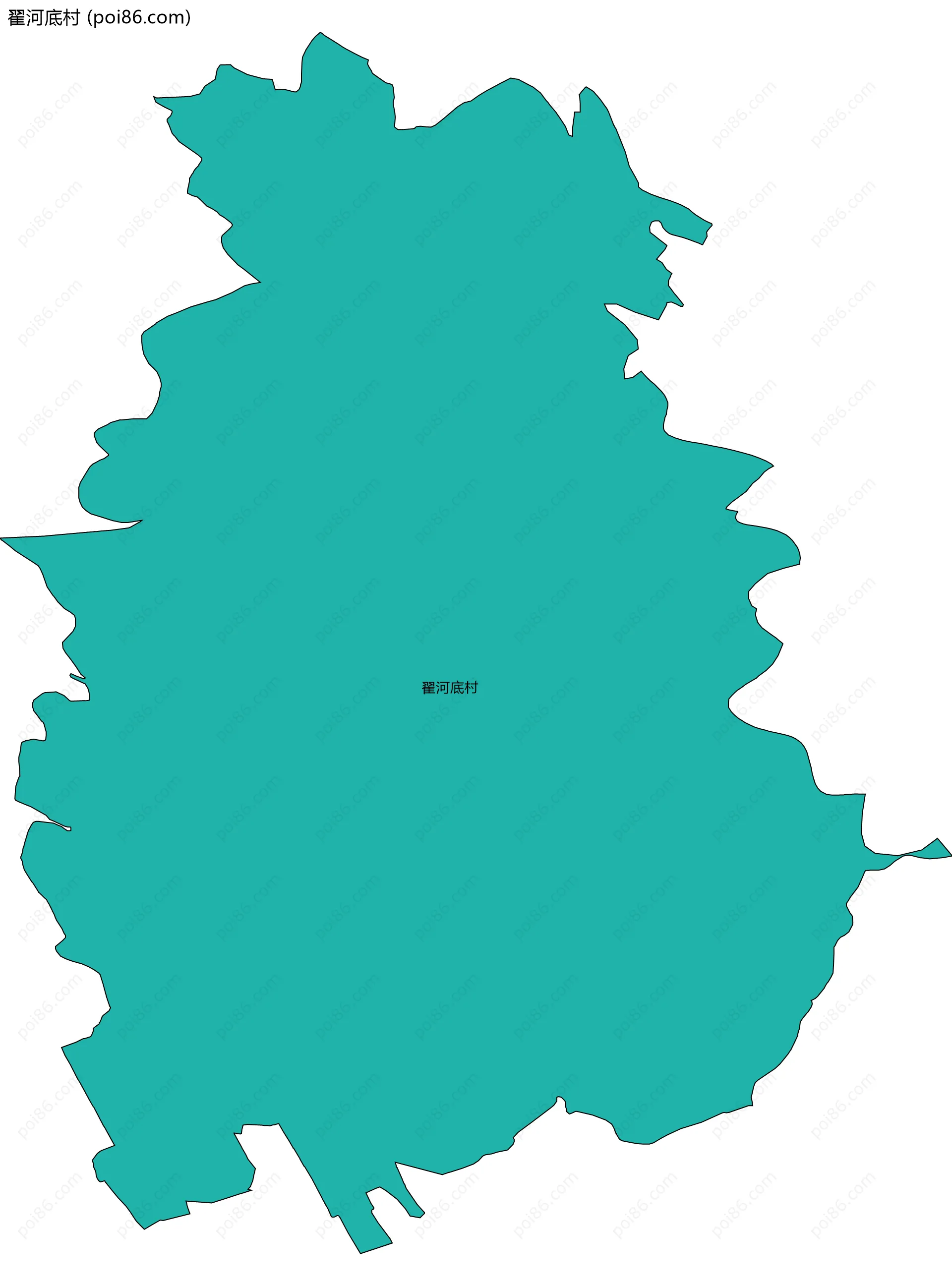 翟河底村边界地图