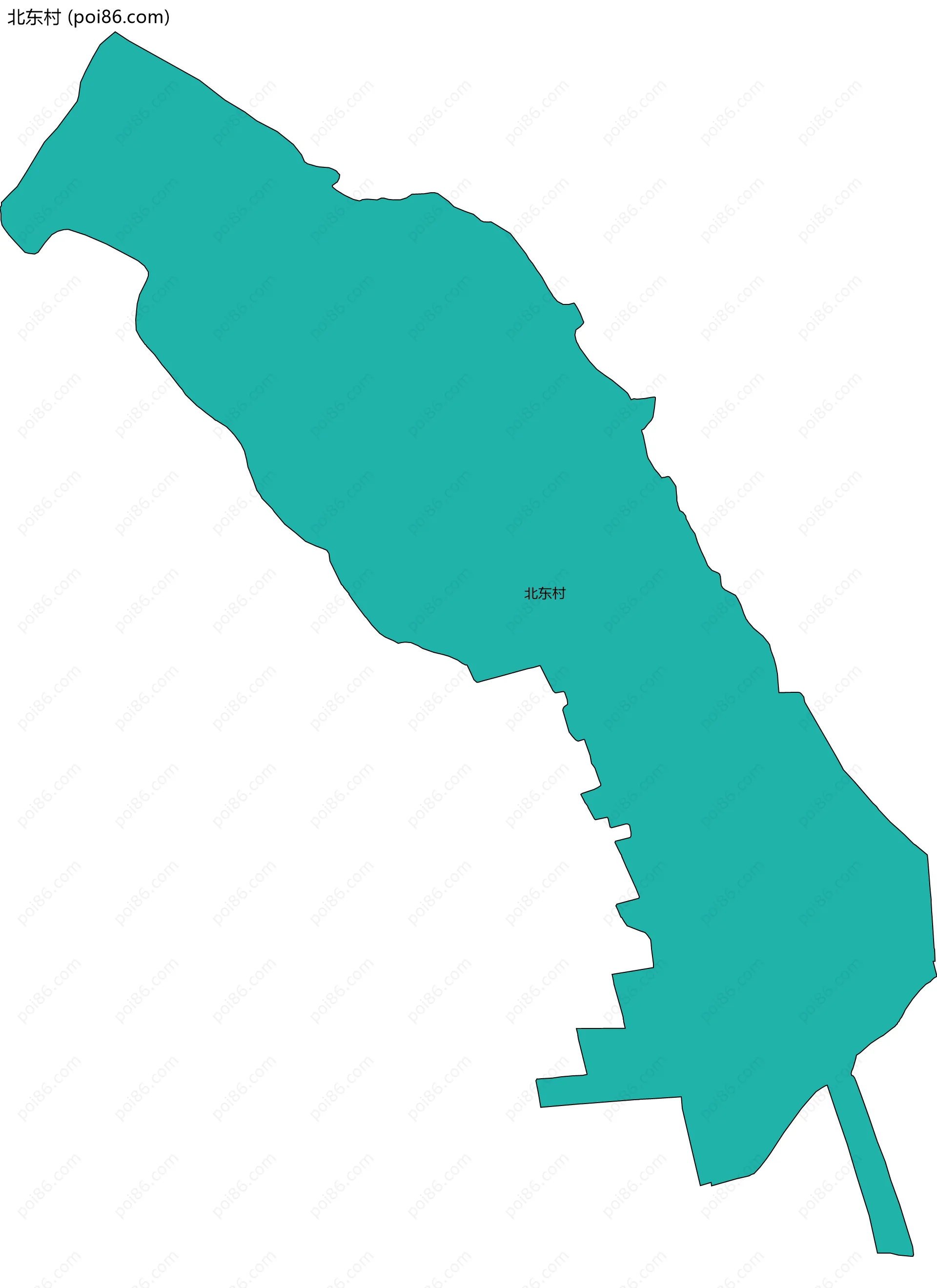 北东村边界地图