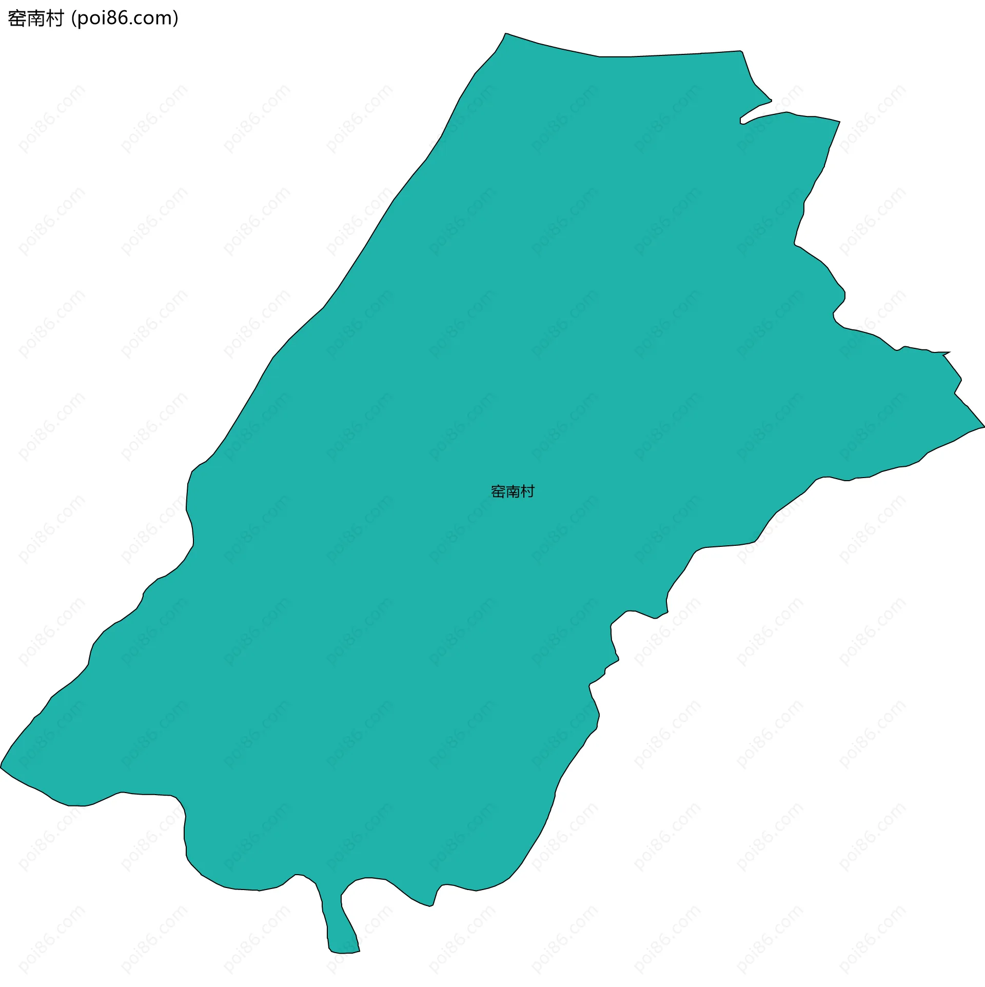 窑南村边界地图