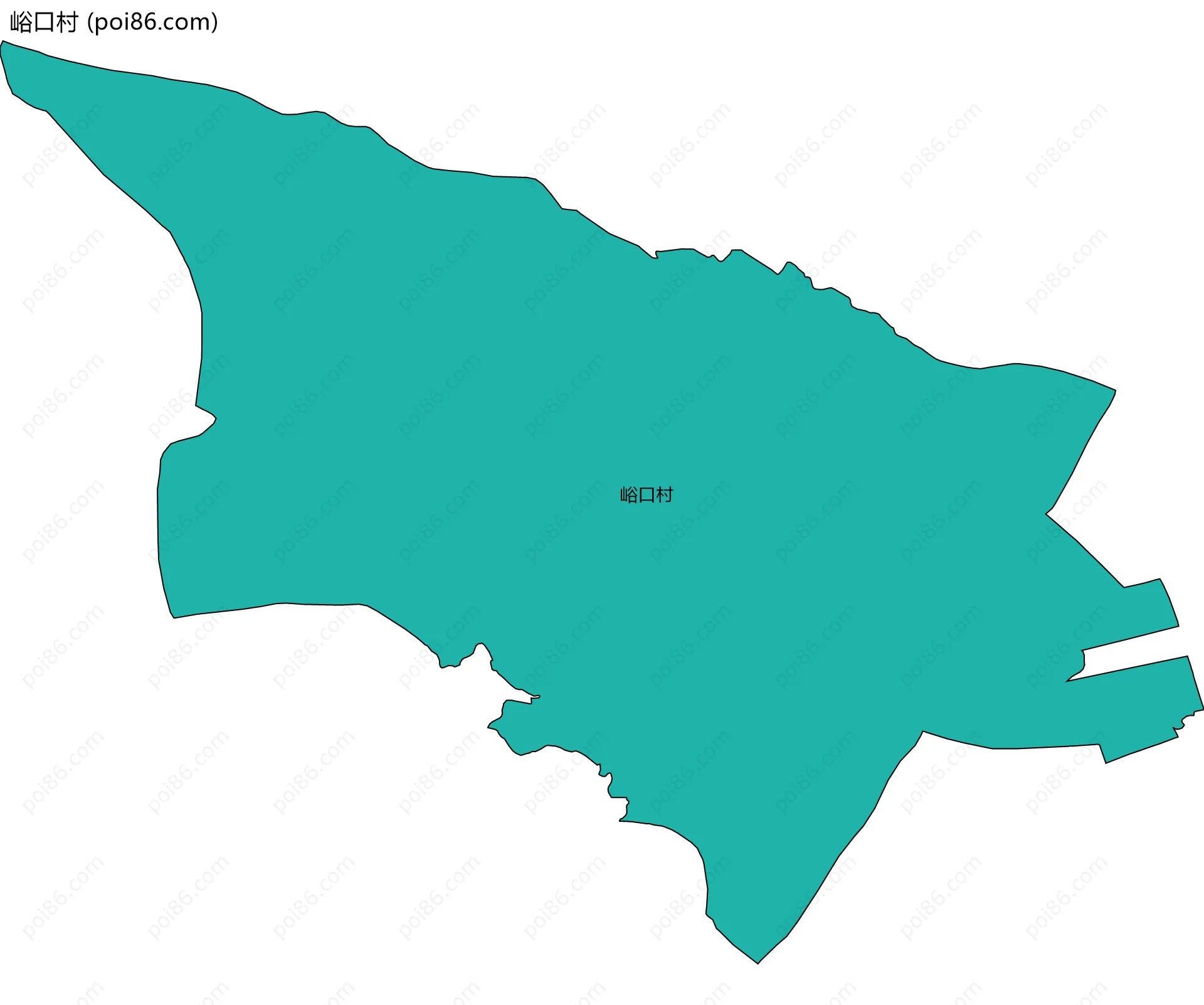 峪口村边界地图