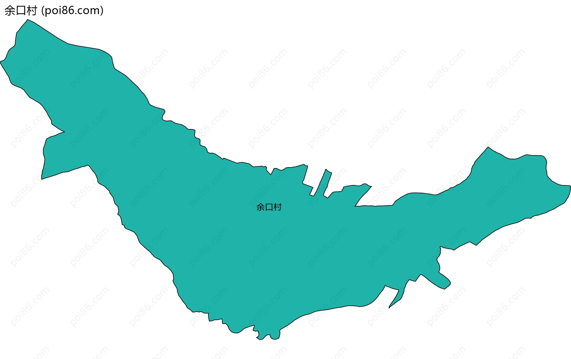 余口村边界地图