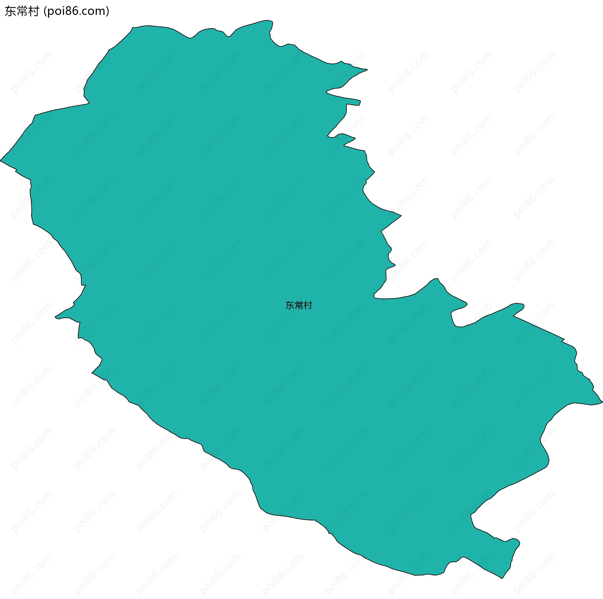 东常村边界地图