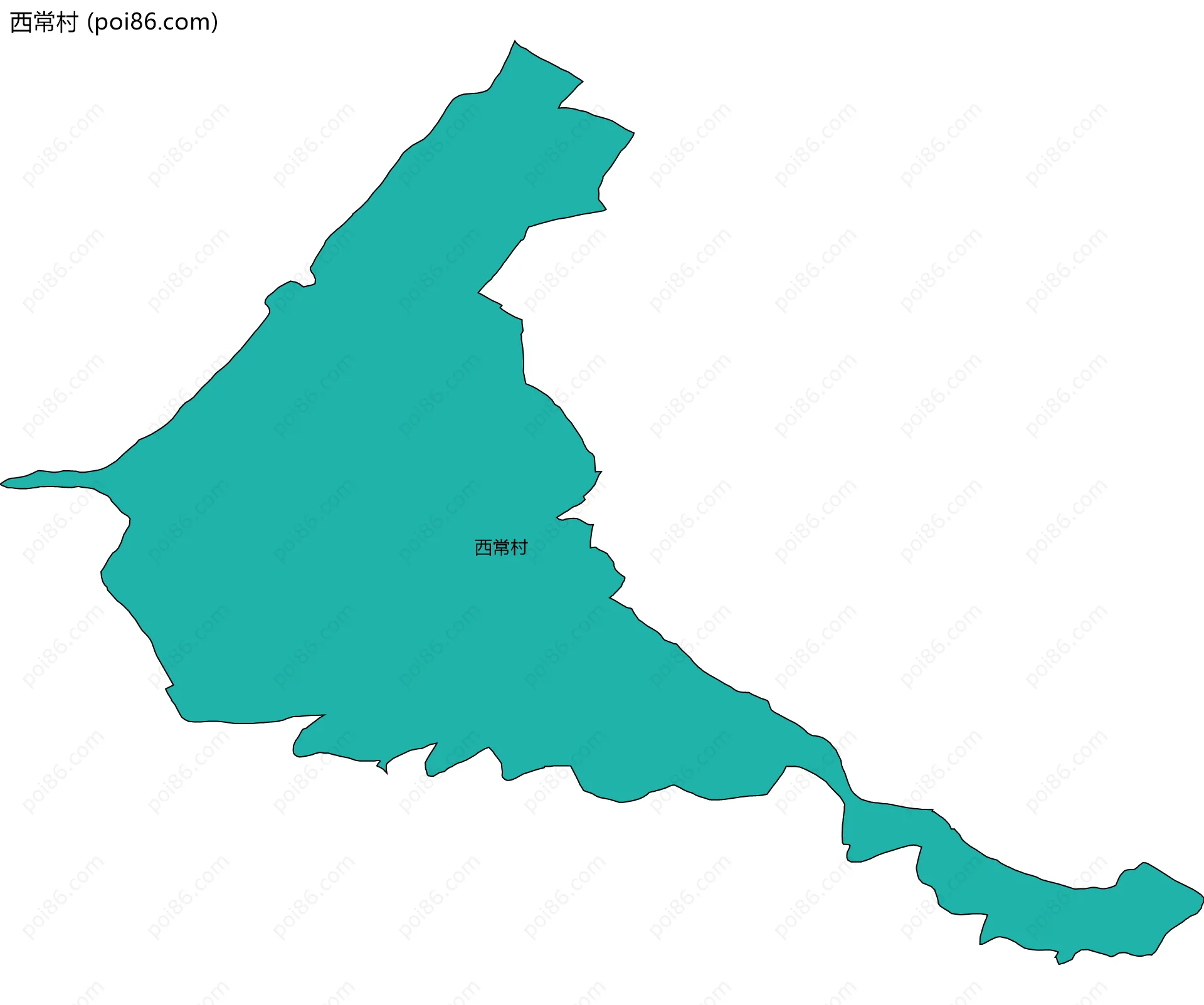 西常村边界地图