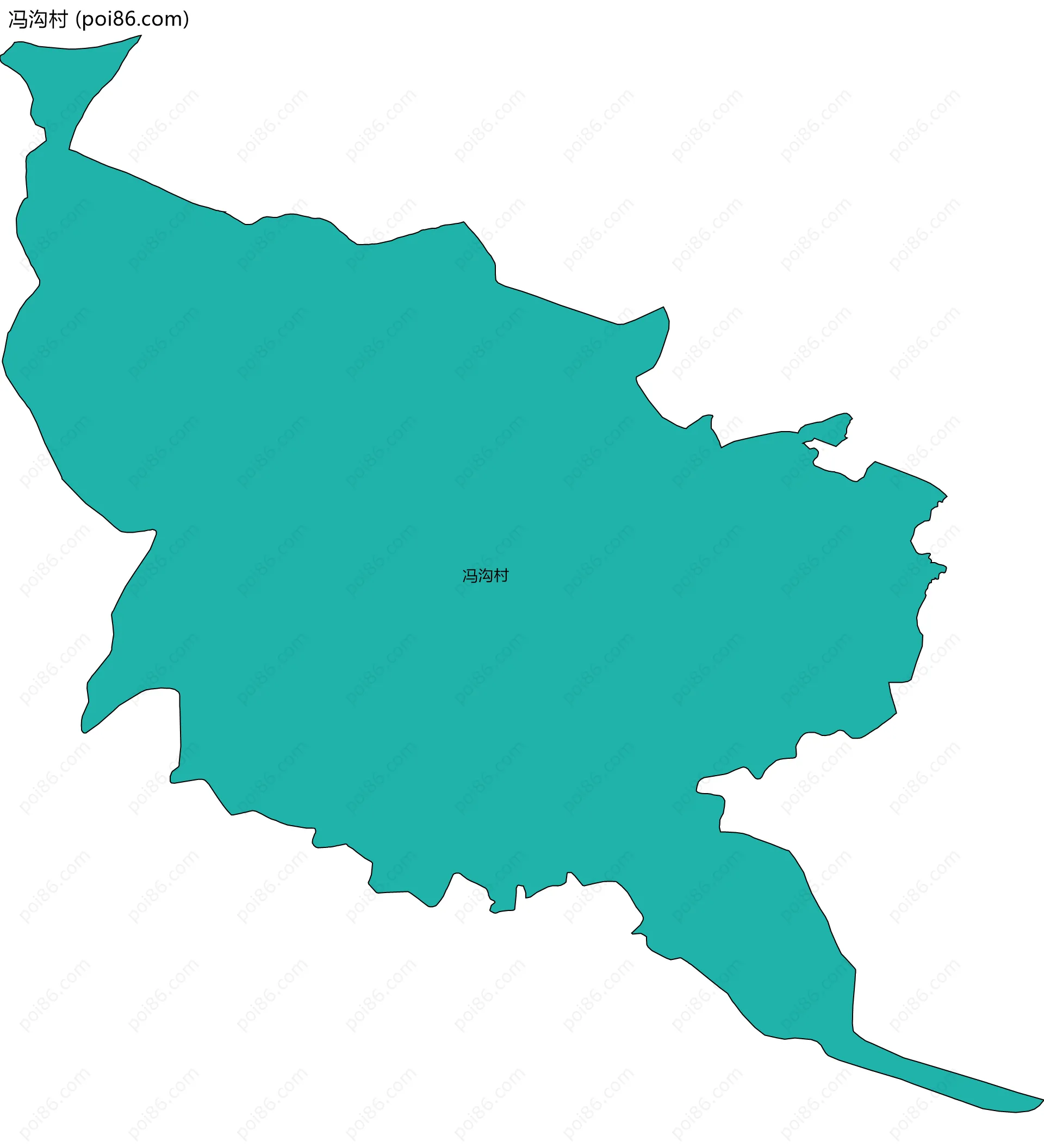 冯沟村边界地图