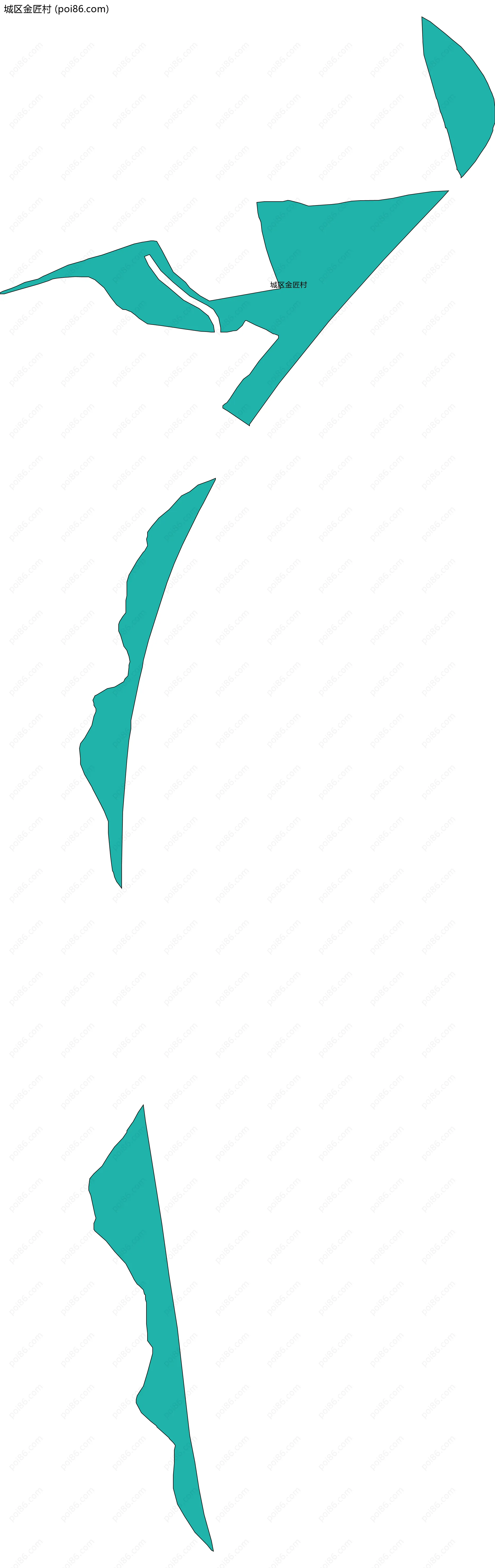 城区金匠村边界地图