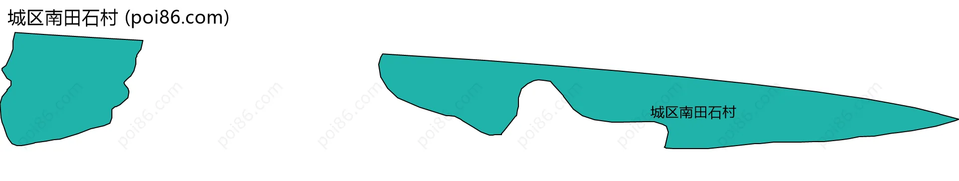 城区南田石村边界地图