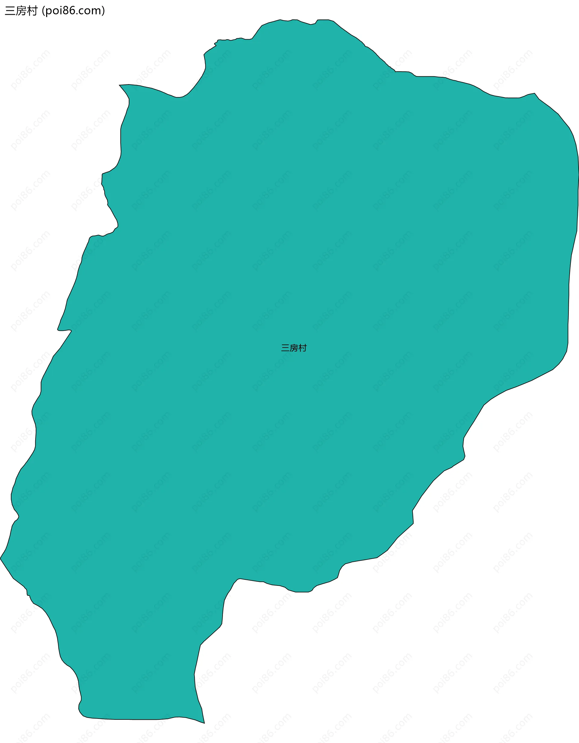 三房村边界地图