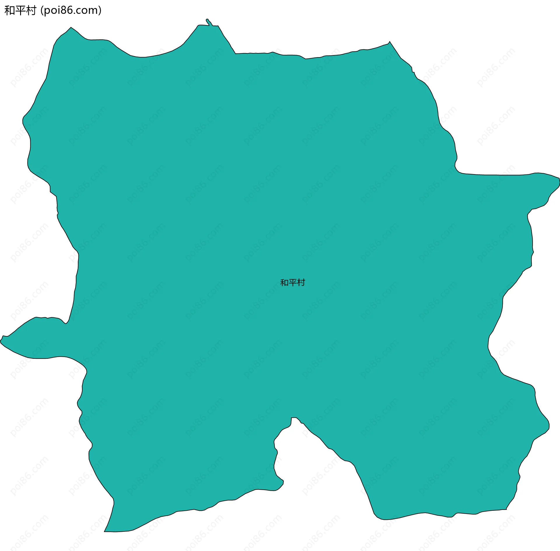 和平村边界地图