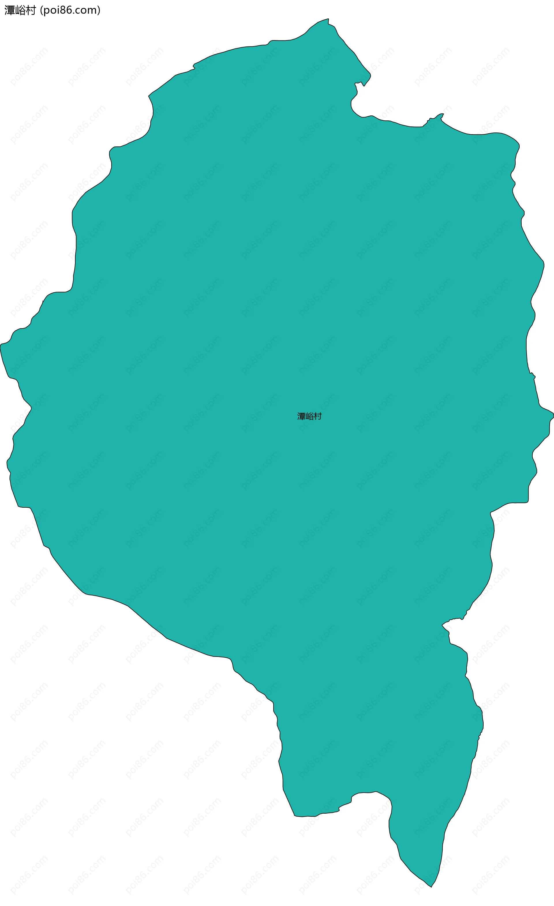 潭峪村边界地图