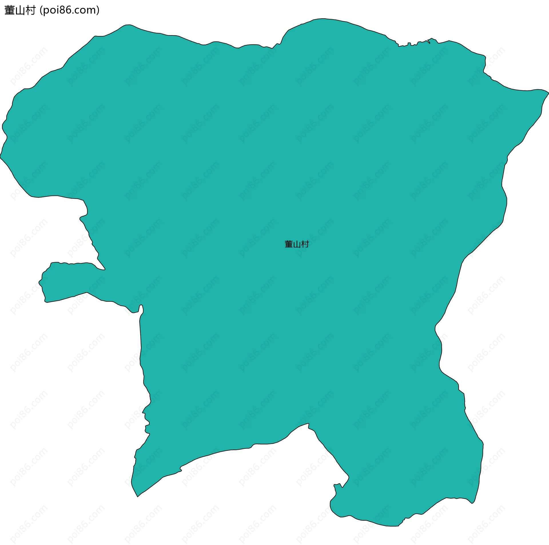 董山村边界地图