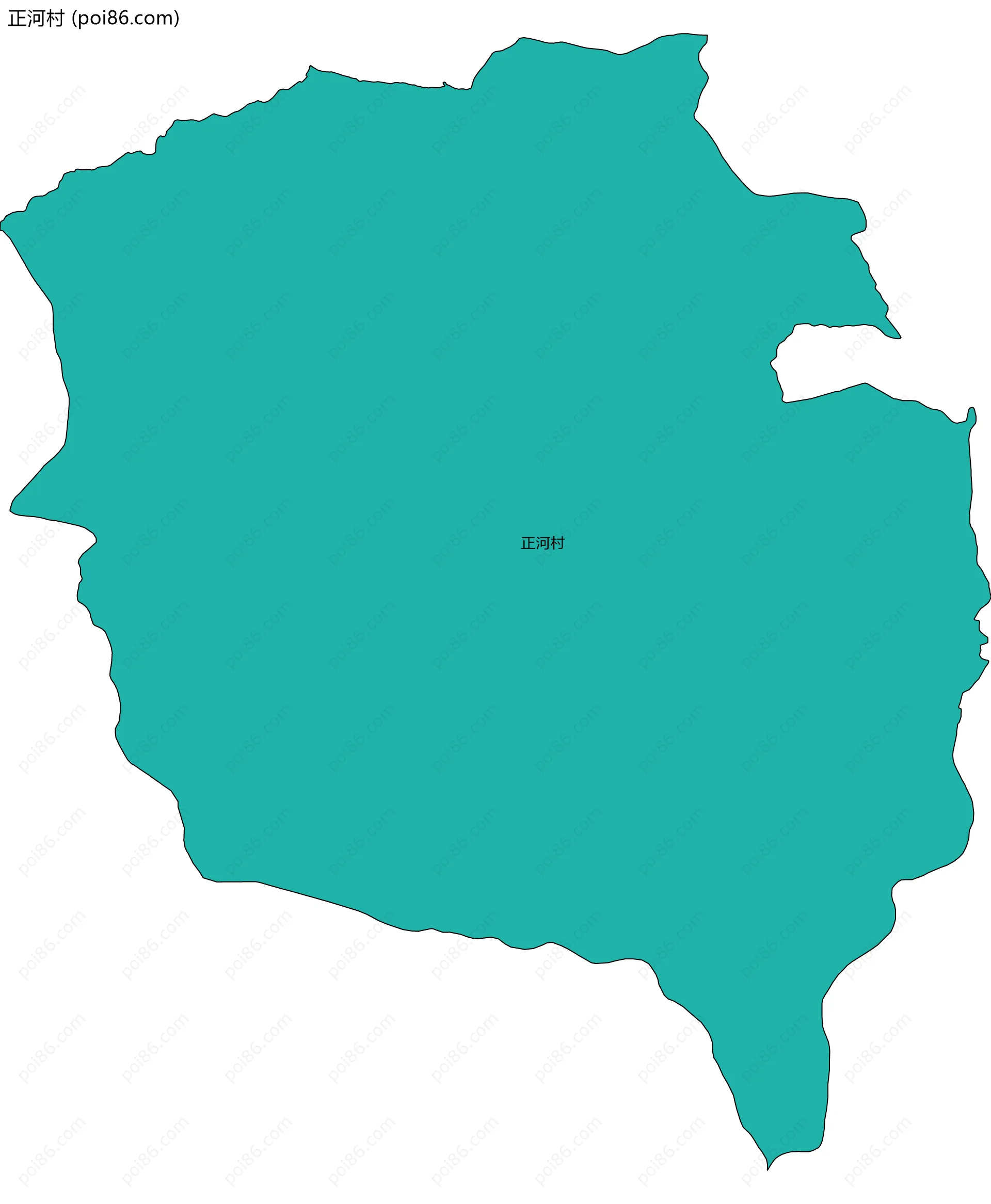 正河村边界地图