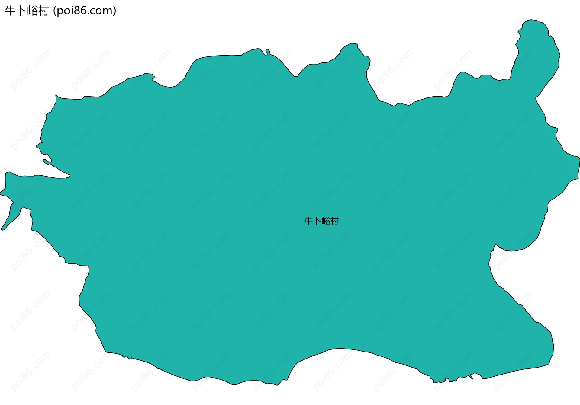 牛卜峪村边界地图