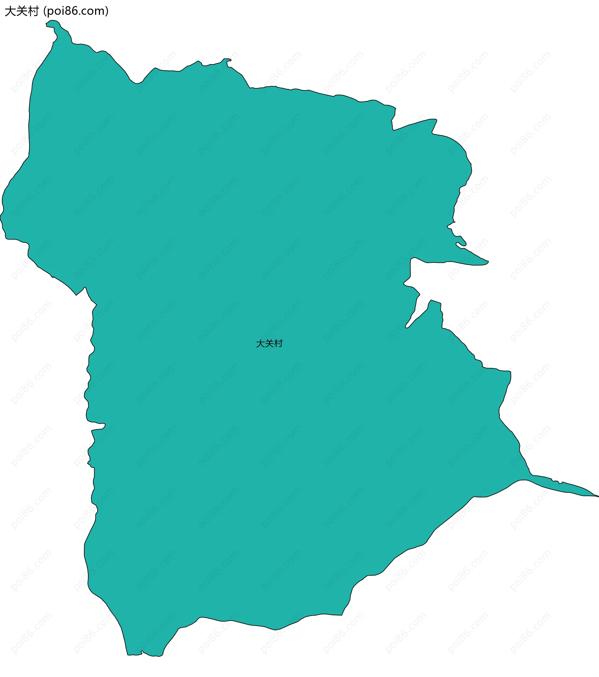 大关村边界地图