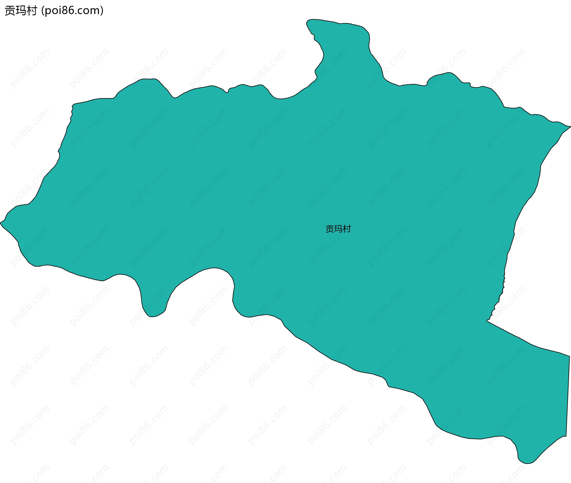 贡玛村边界地图