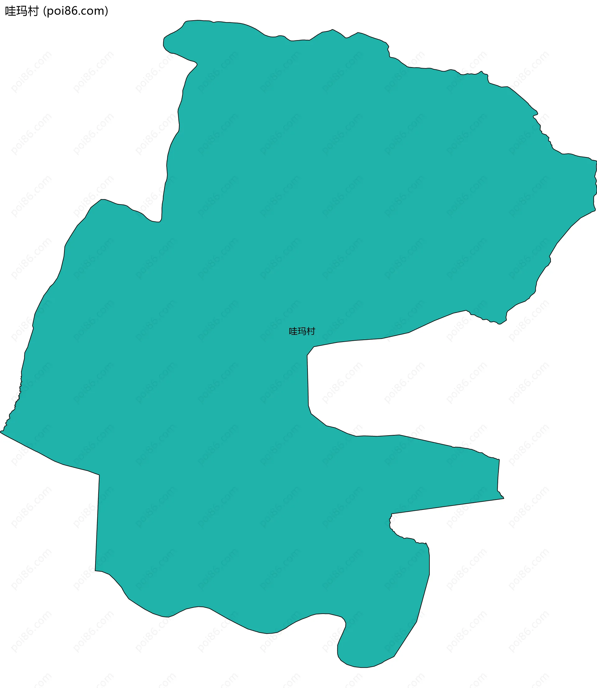 哇玛村边界地图