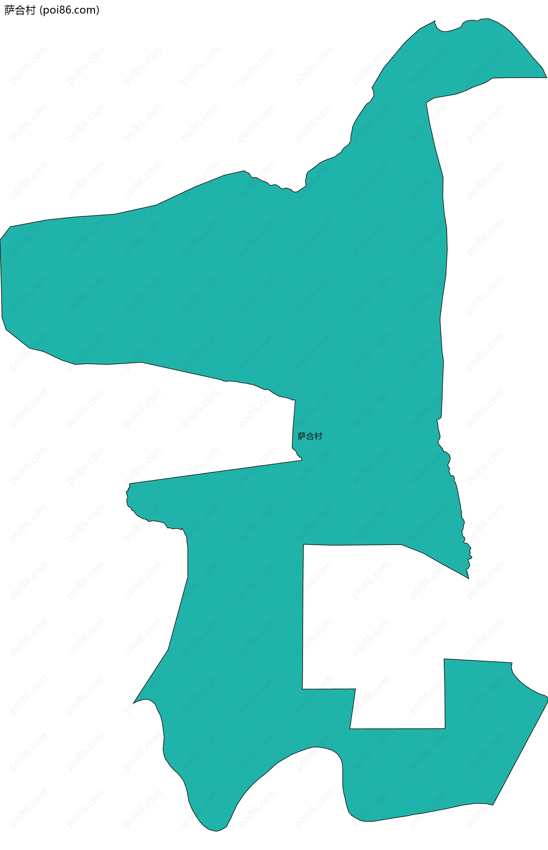 萨合村边界地图