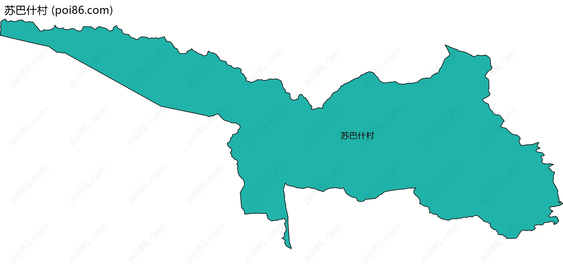 苏巴什村边界地图