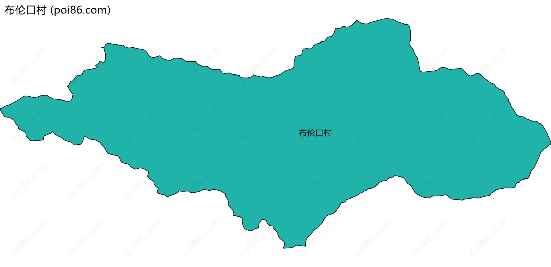 布伦口村边界地图