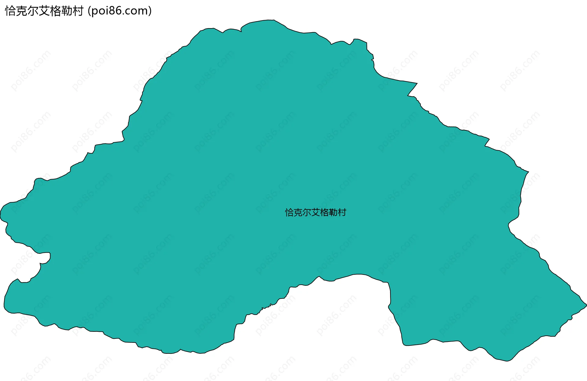 恰克尔艾格勒村边界地图