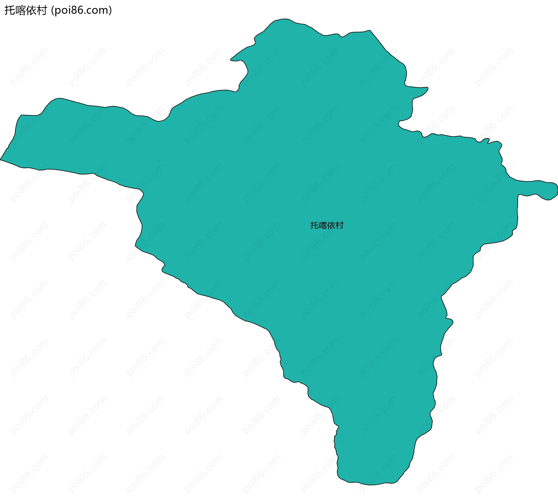 托喀依村边界地图