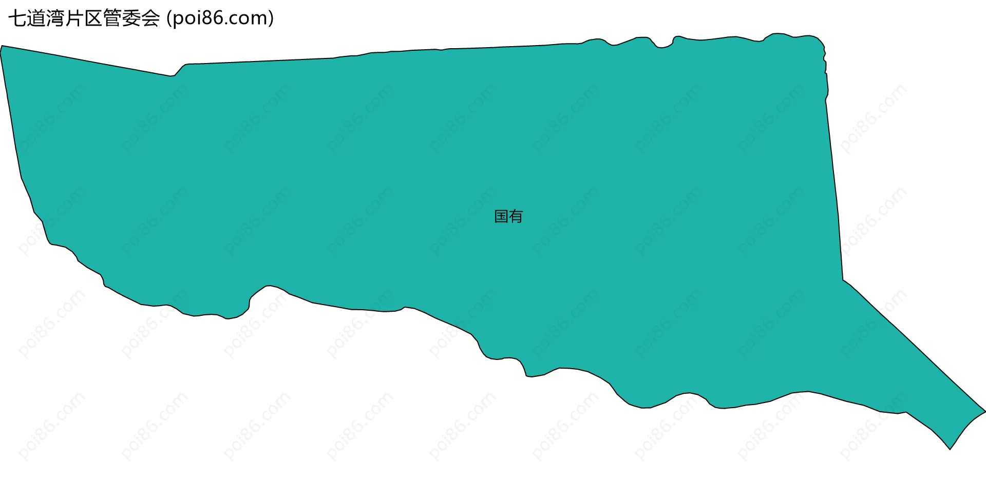 七道湾片区管委会边界地图(五级行政区划)