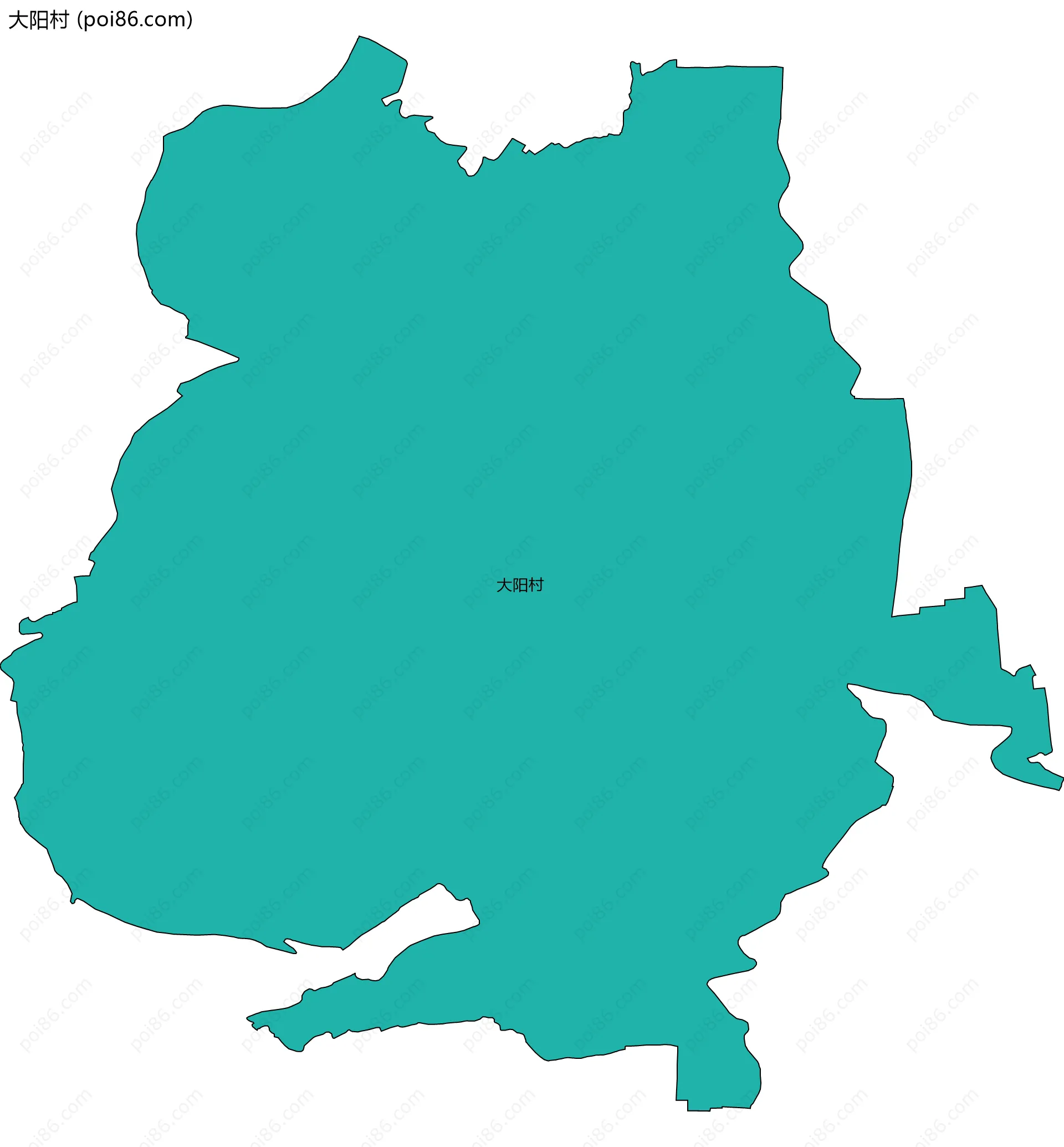 大阳村边界地图