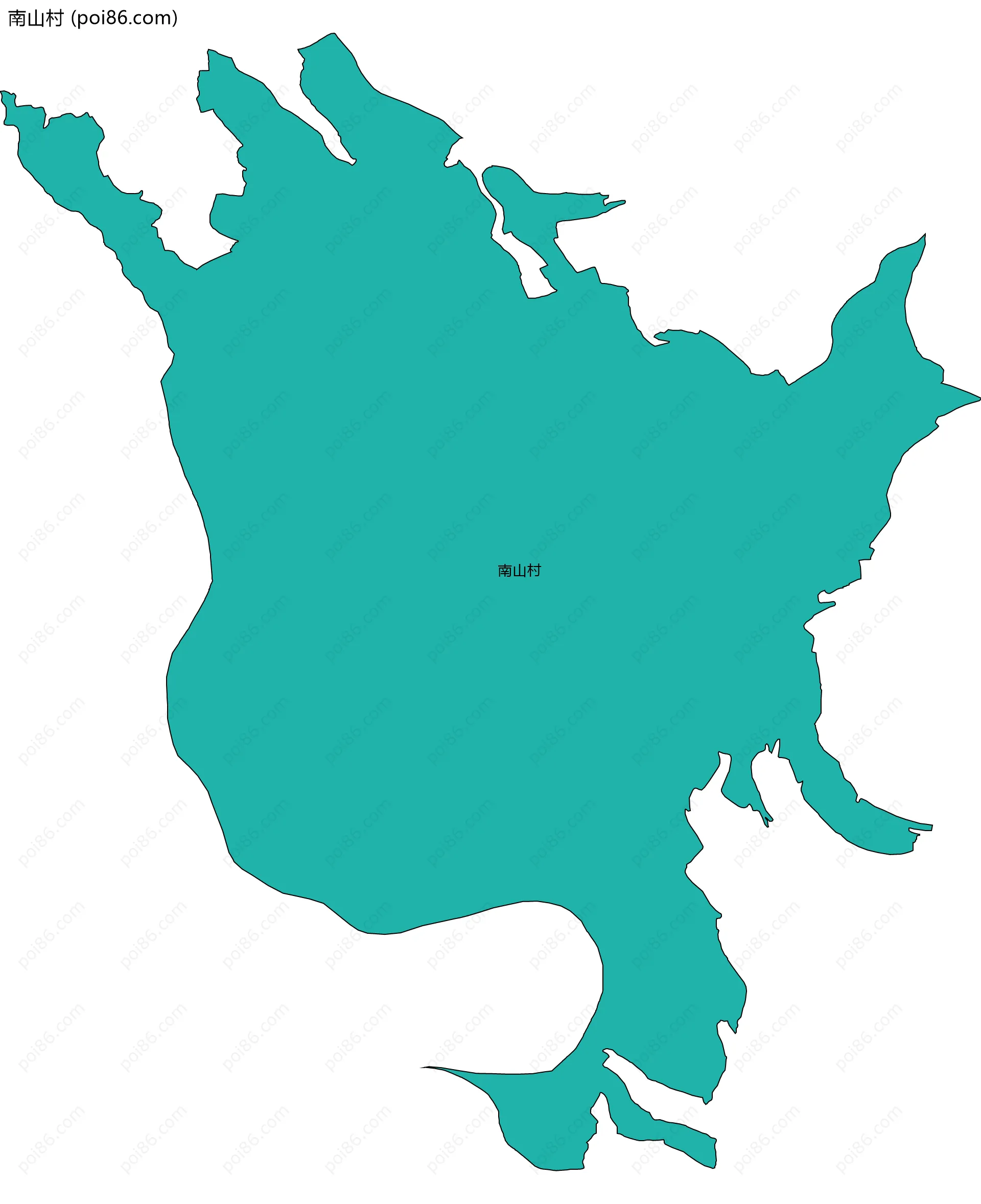 南山村边界地图