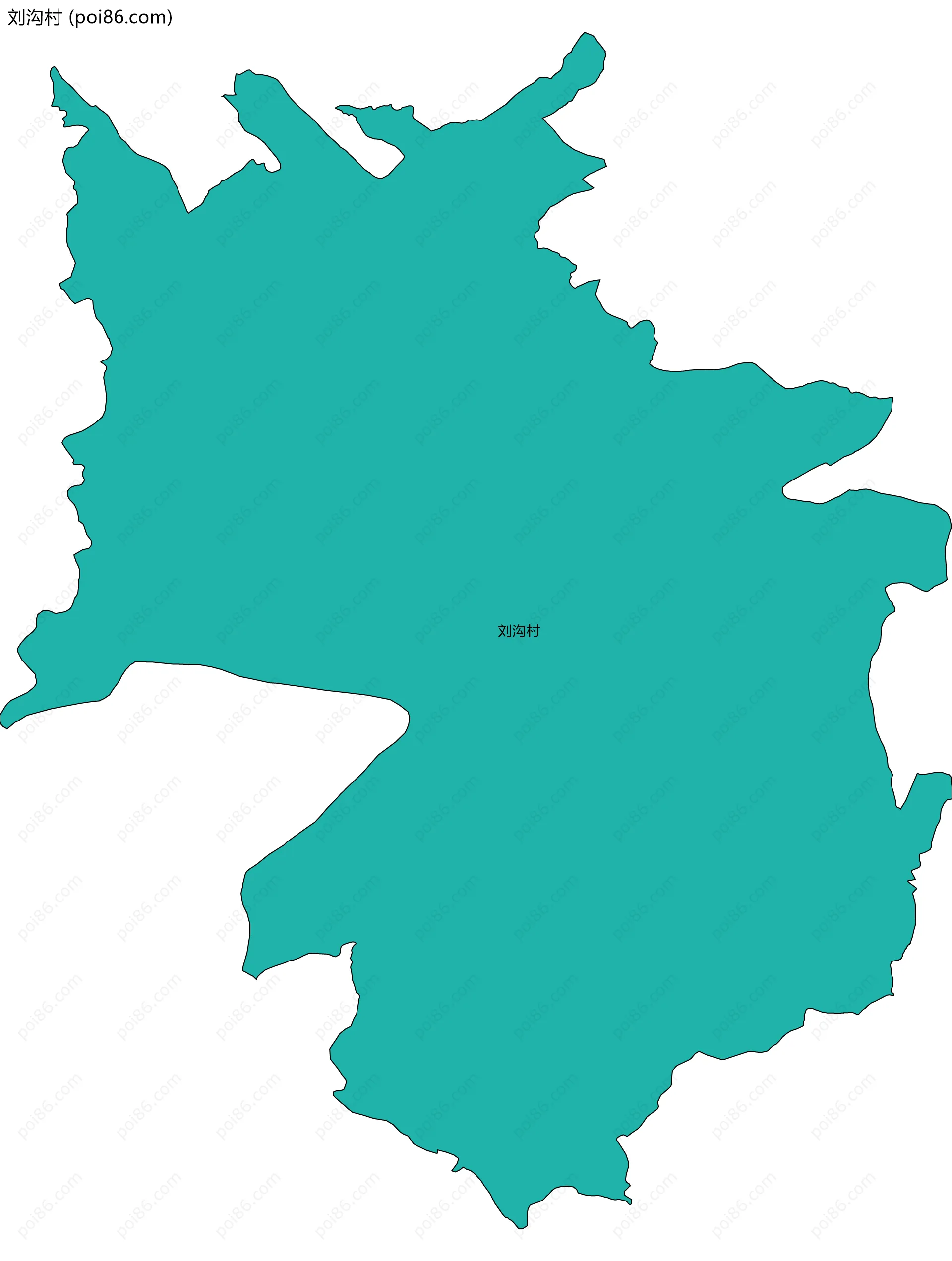 刘沟村边界地图