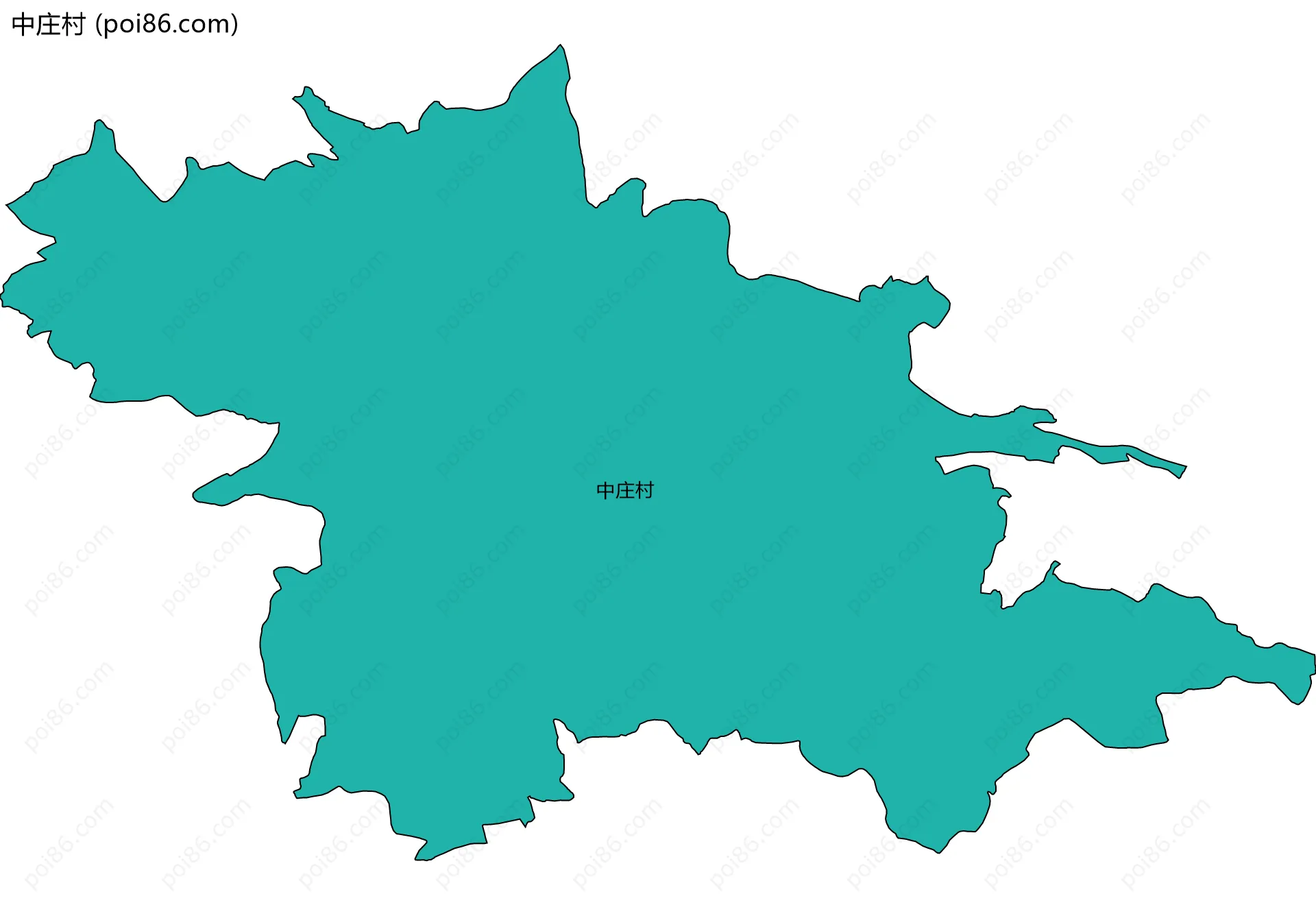 中庄村边界地图