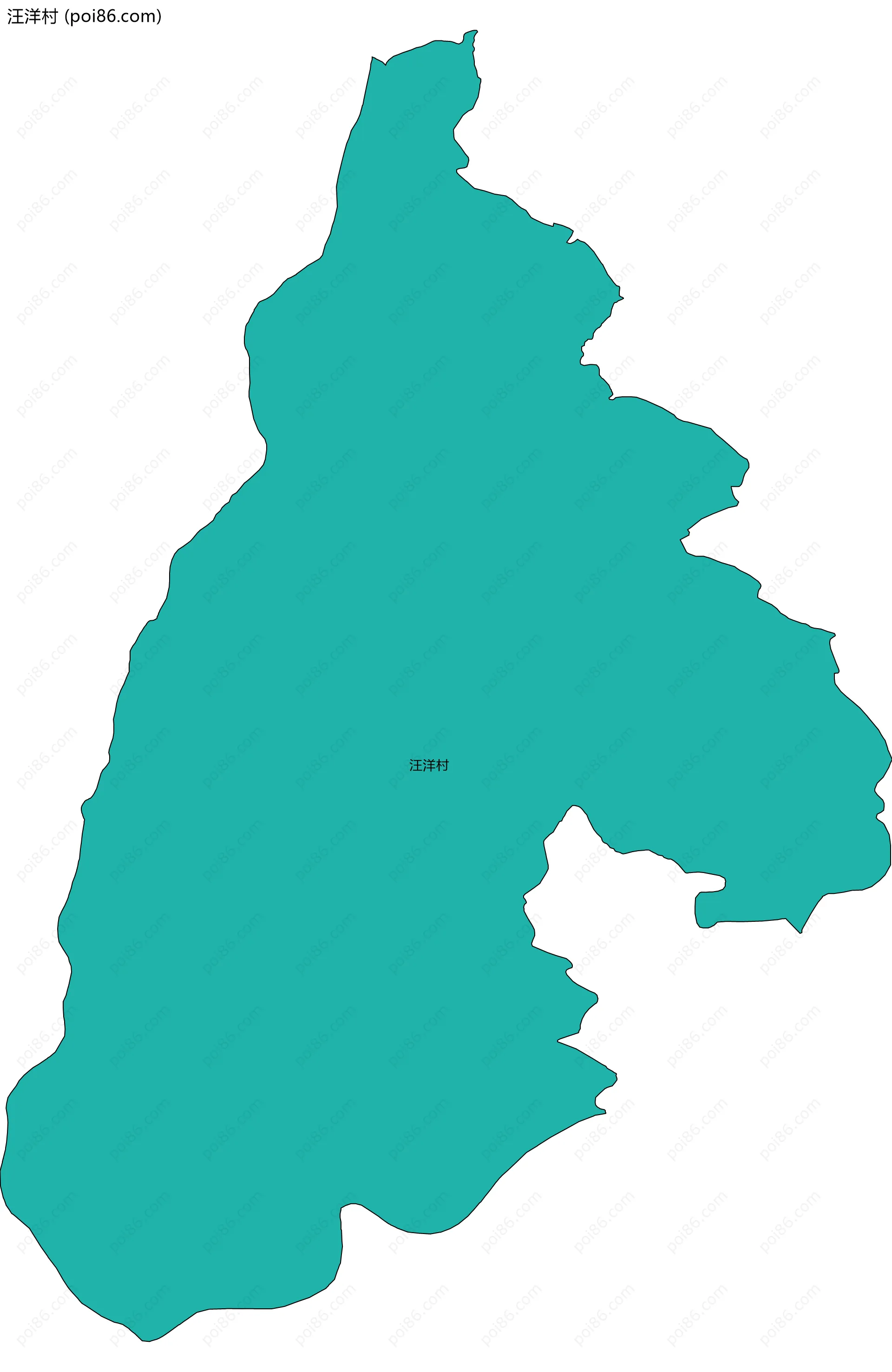 汪洋村边界地图