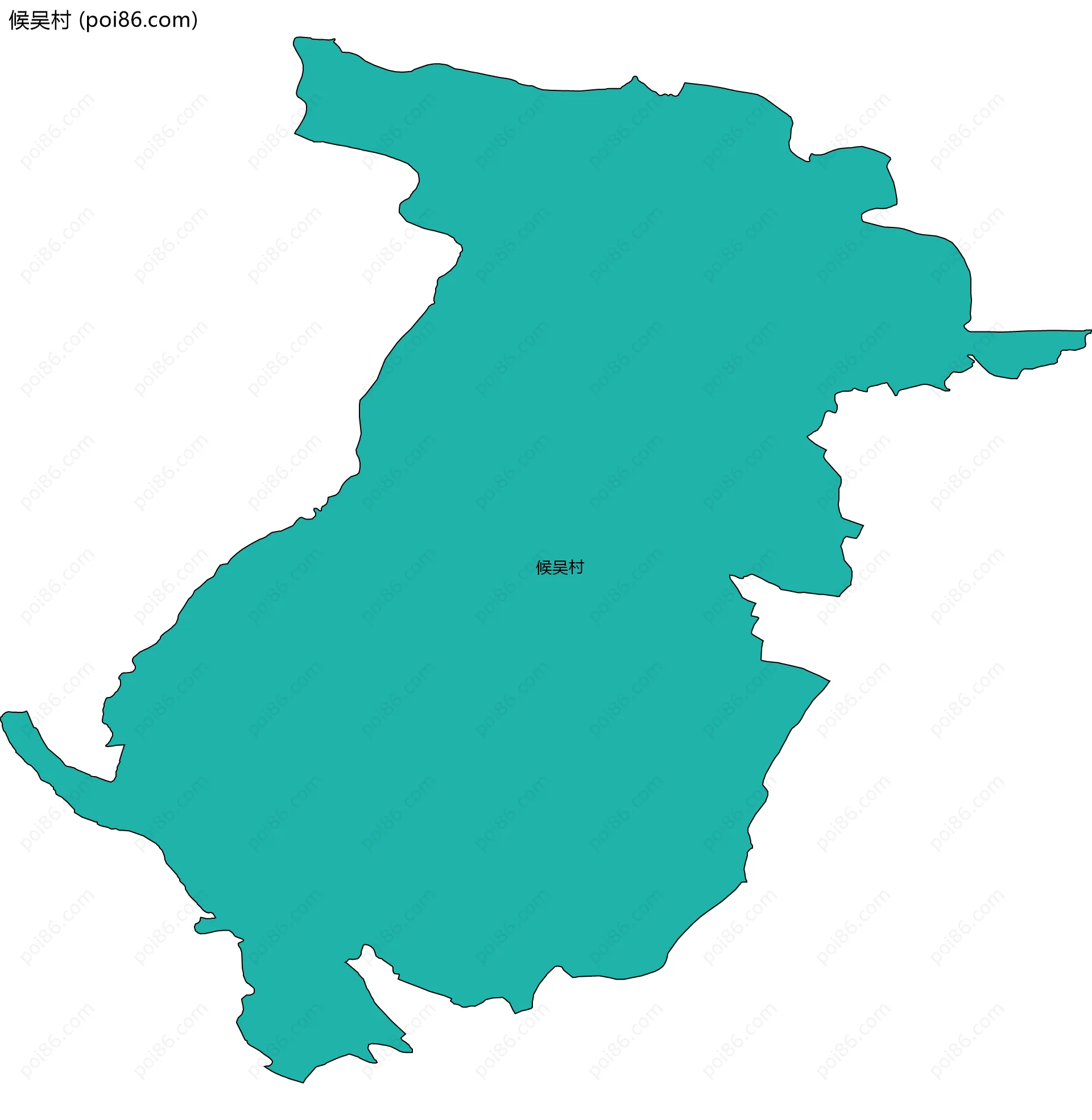 候吴村边界地图