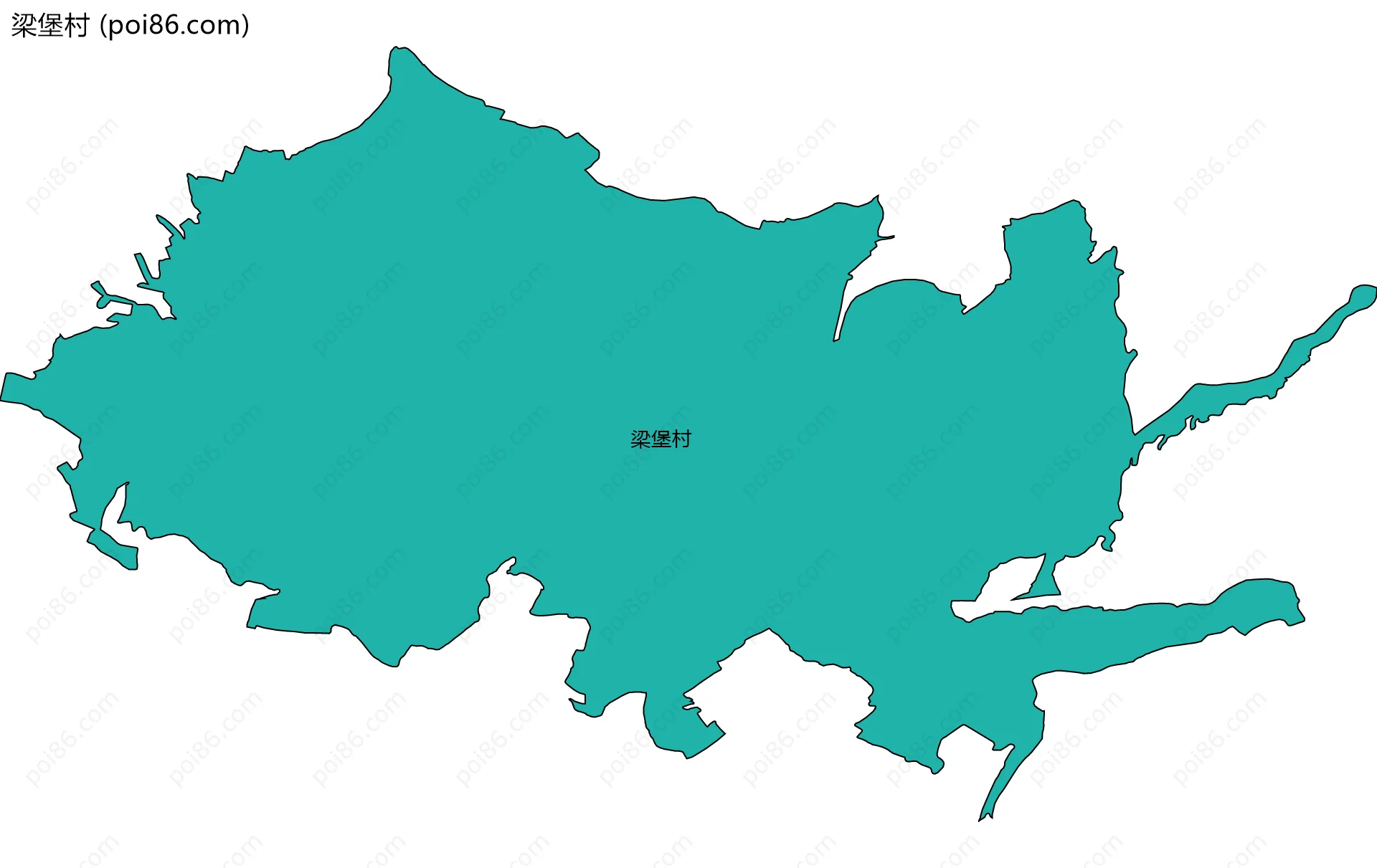 梁堡村边界地图