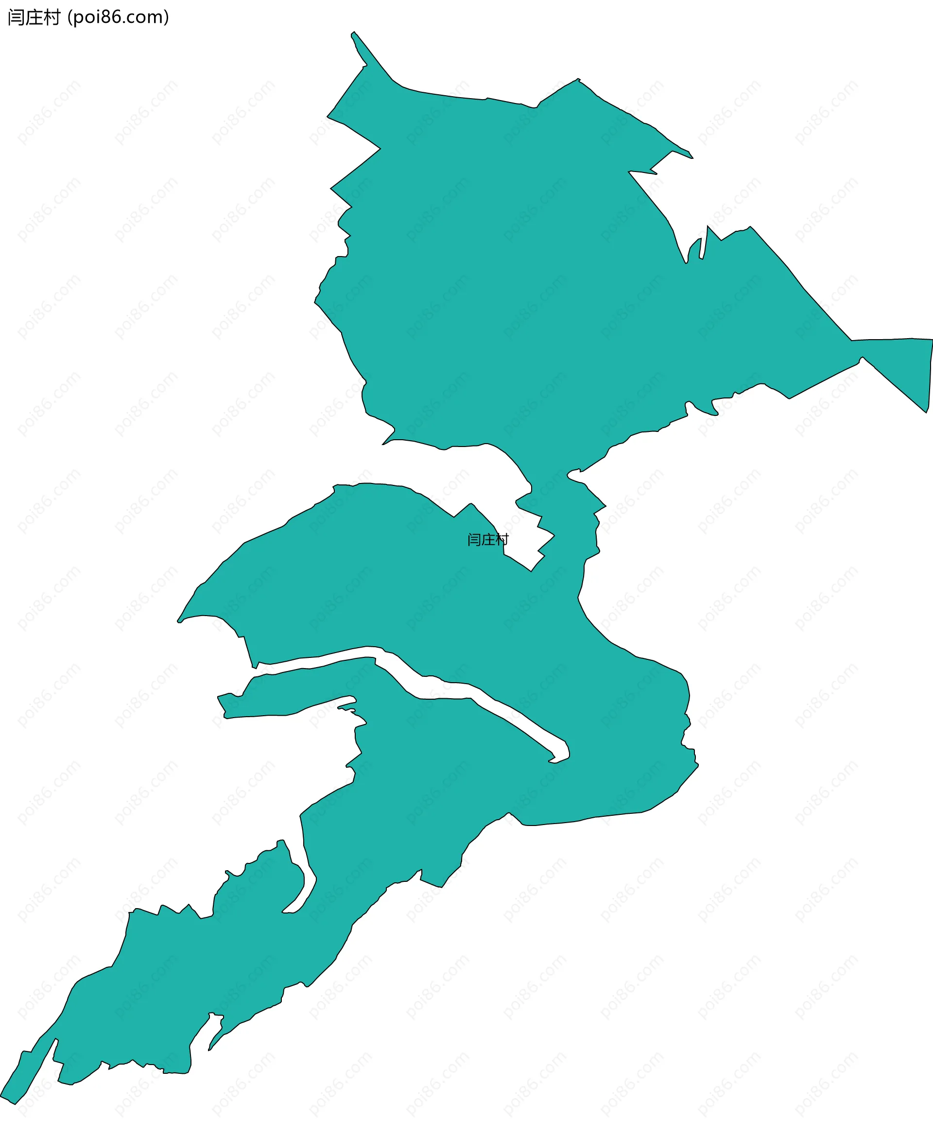 闫庄村边界地图