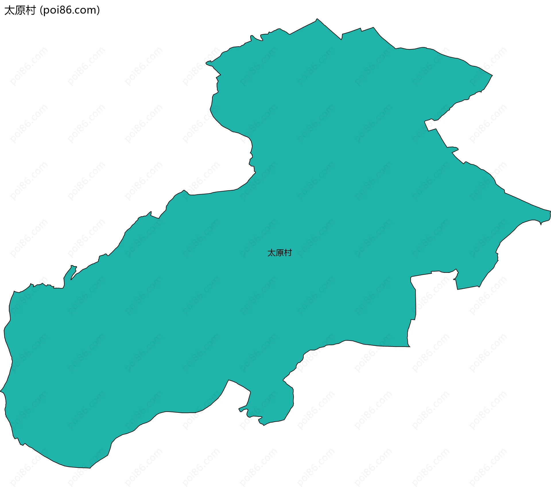 太原村边界地图