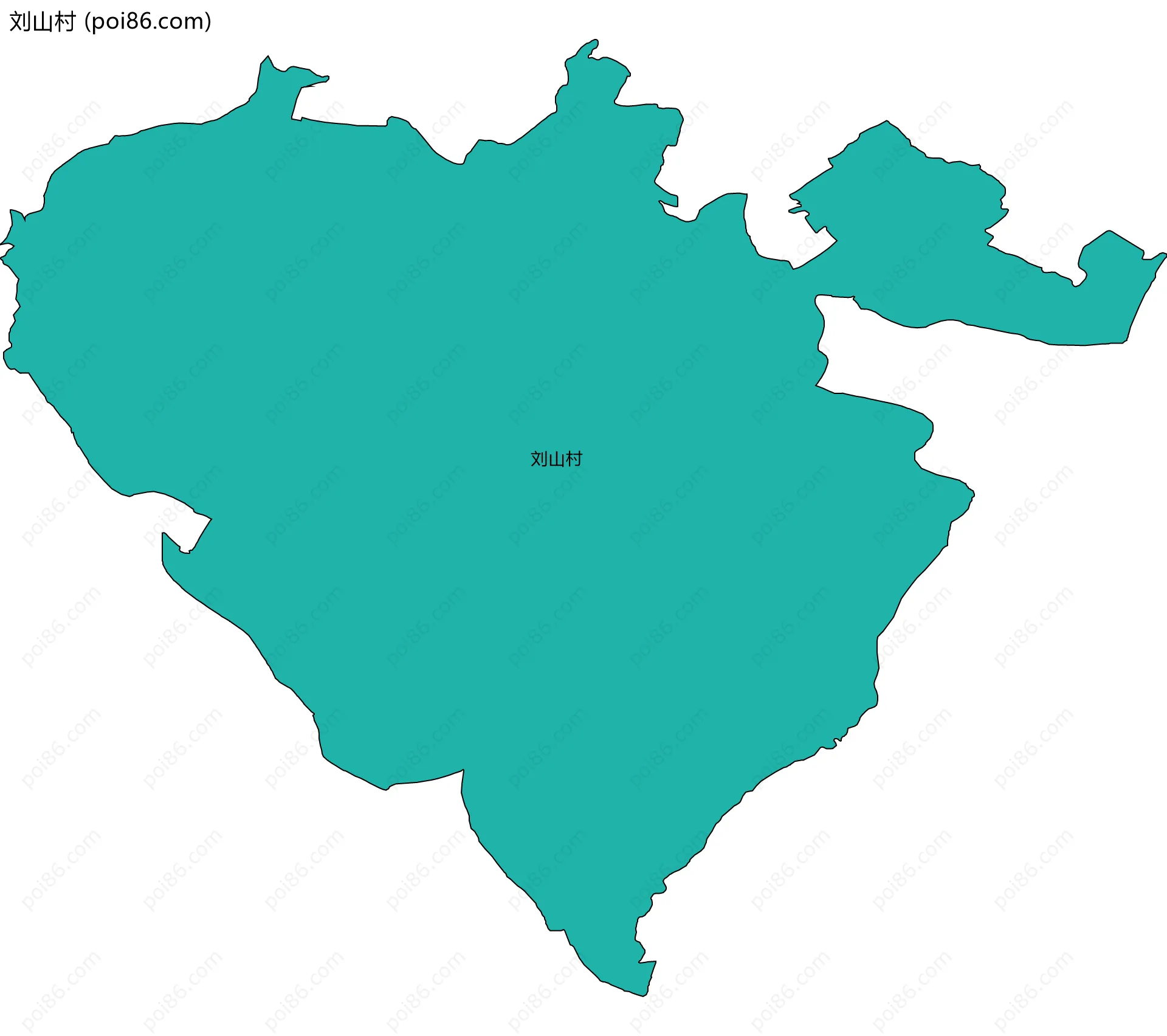 刘山村边界地图