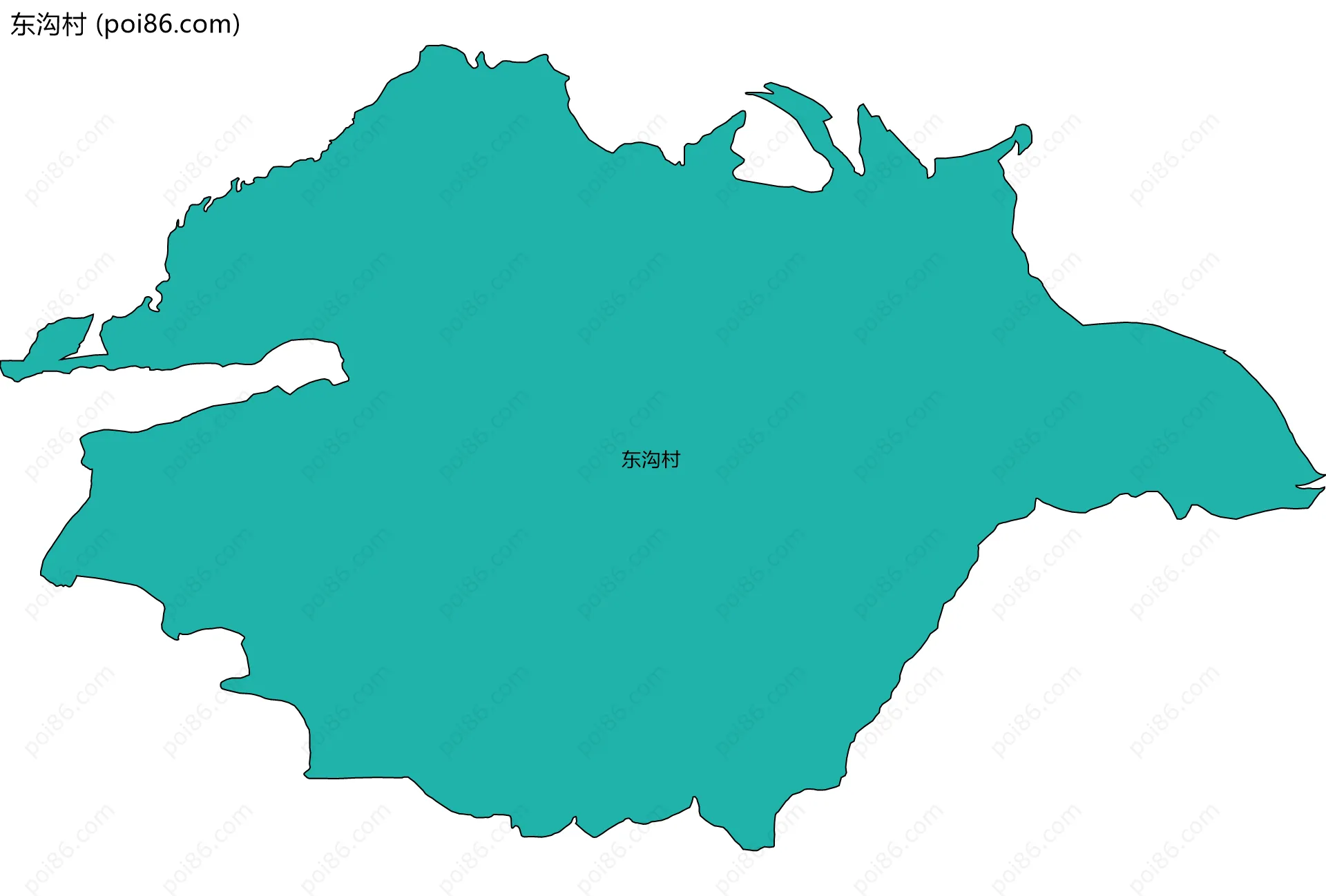 东沟村边界地图