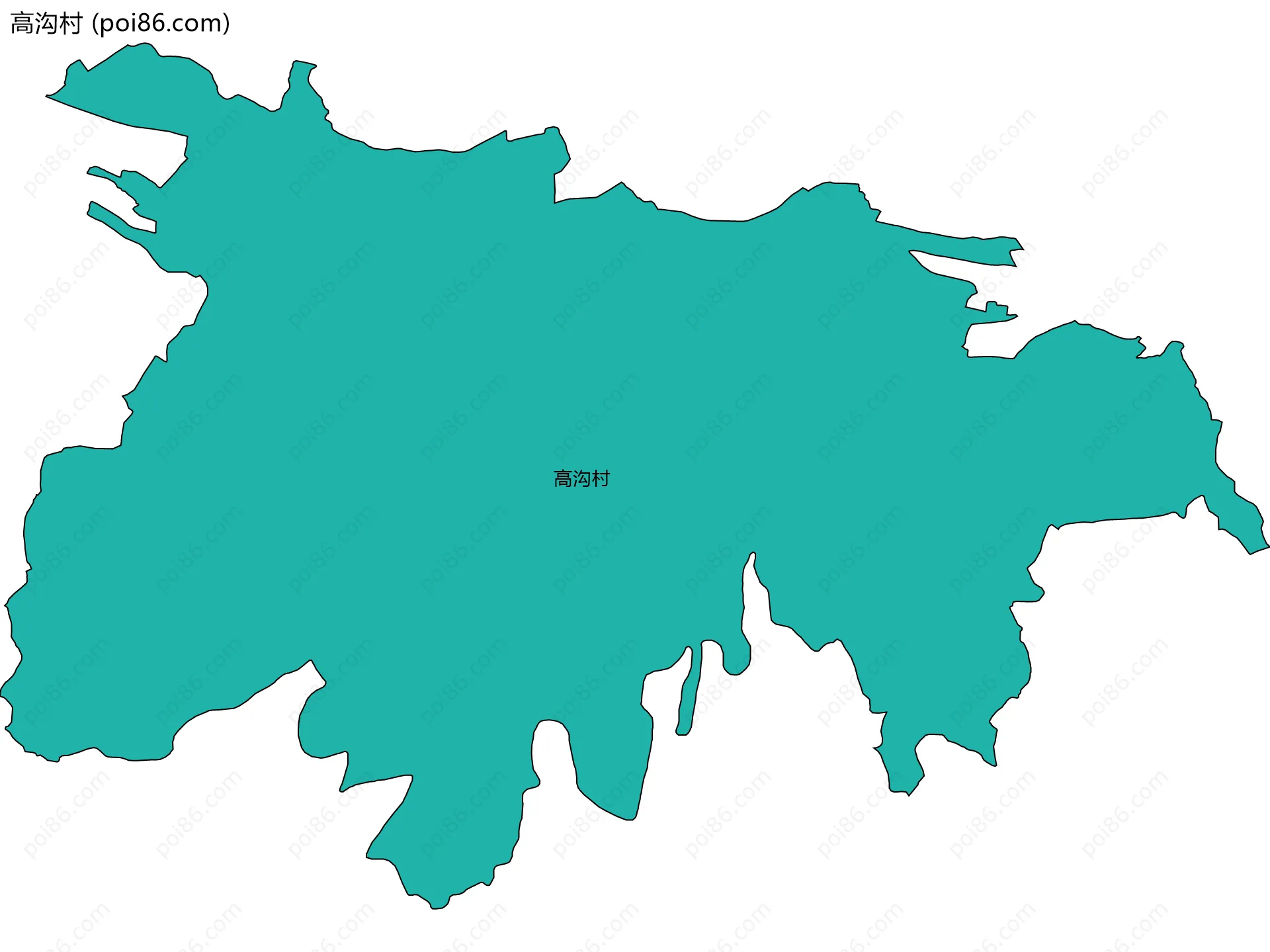 高沟村边界地图