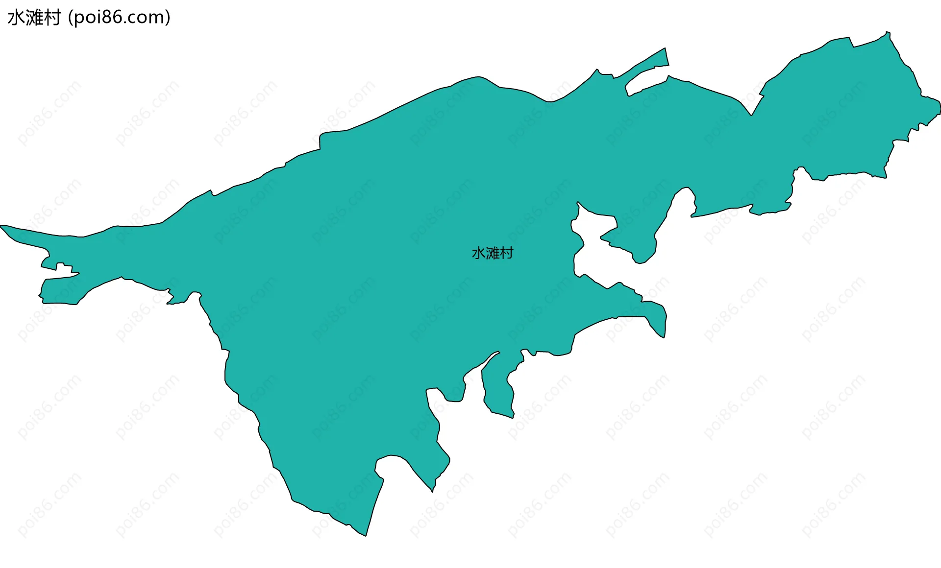 水滩村边界地图