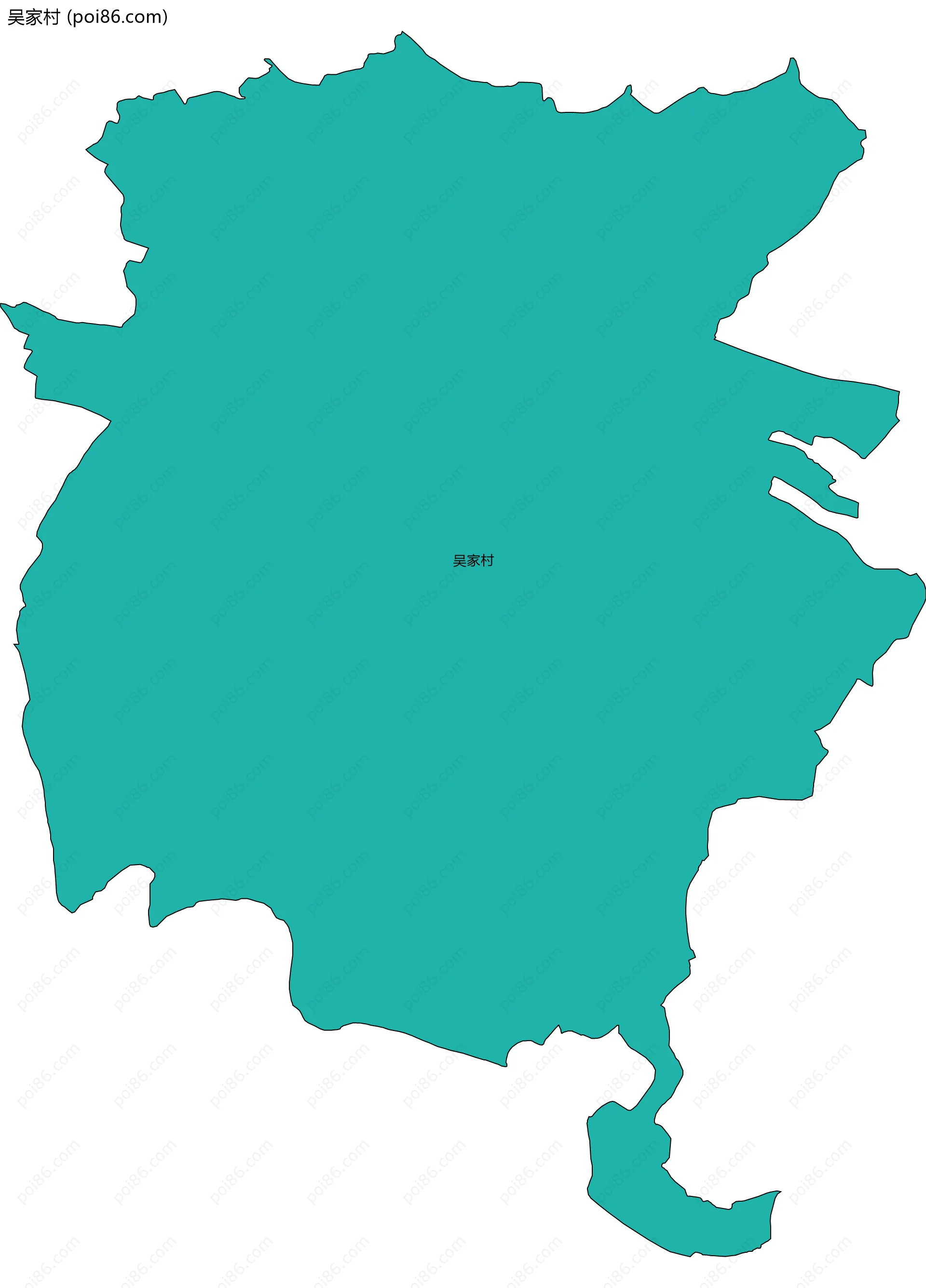 吴家村边界地图