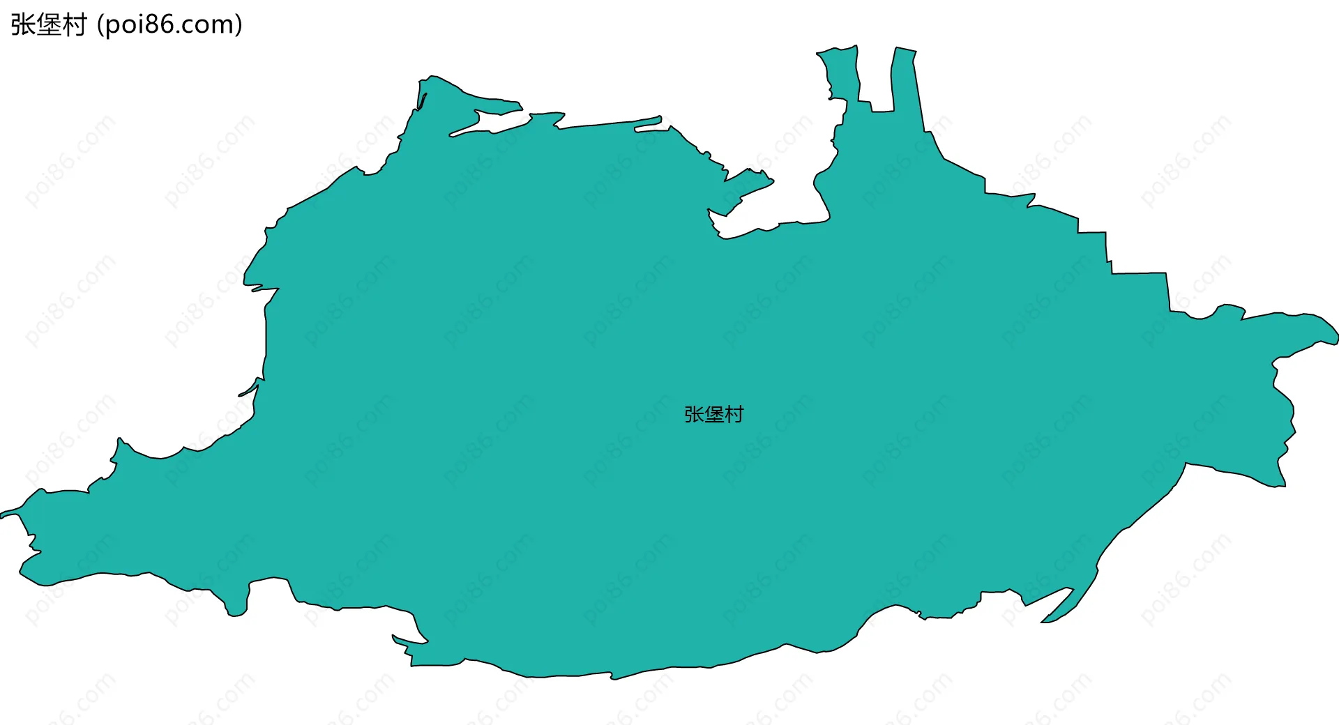 张堡村边界地图