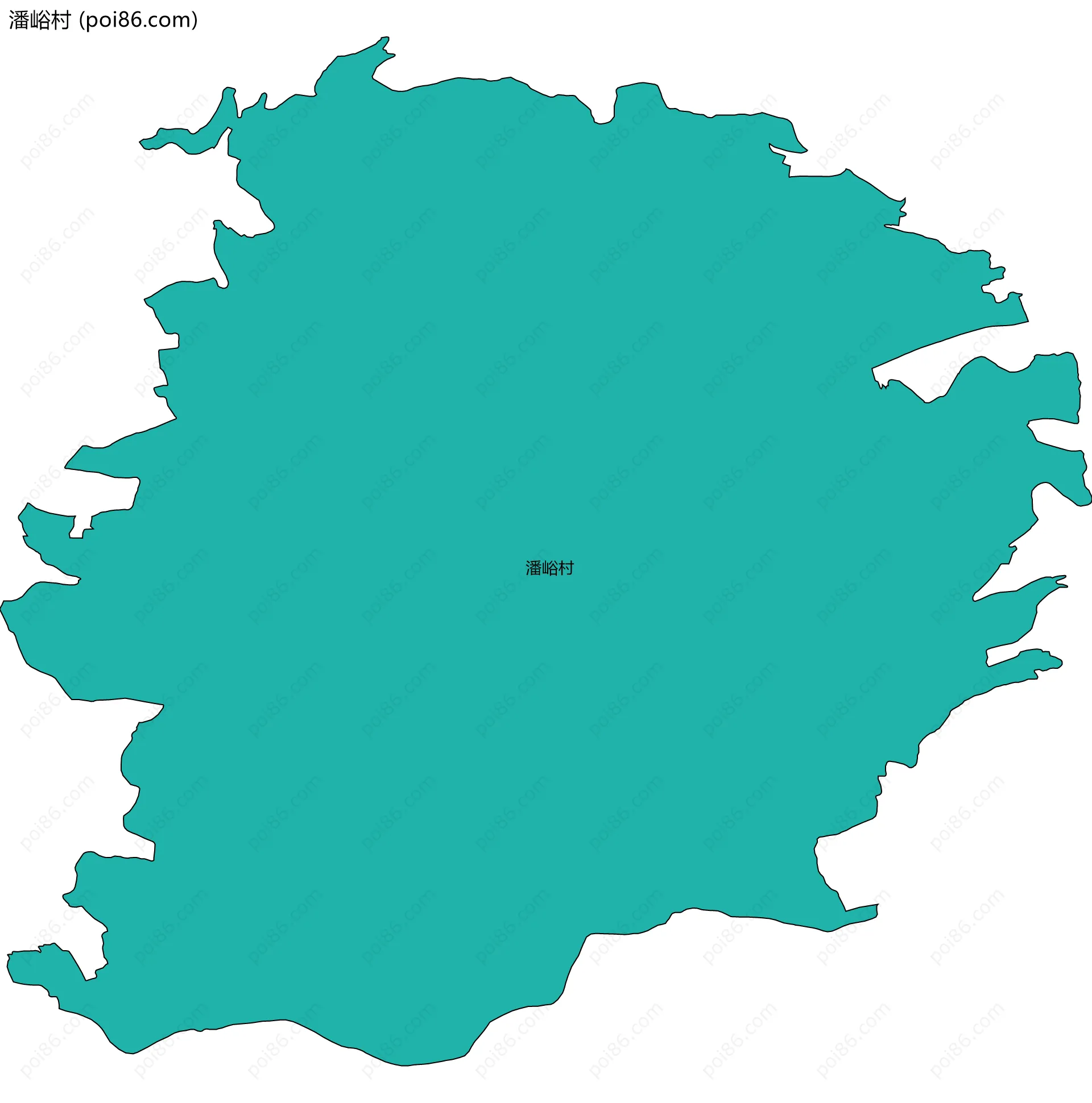 潘峪村边界地图