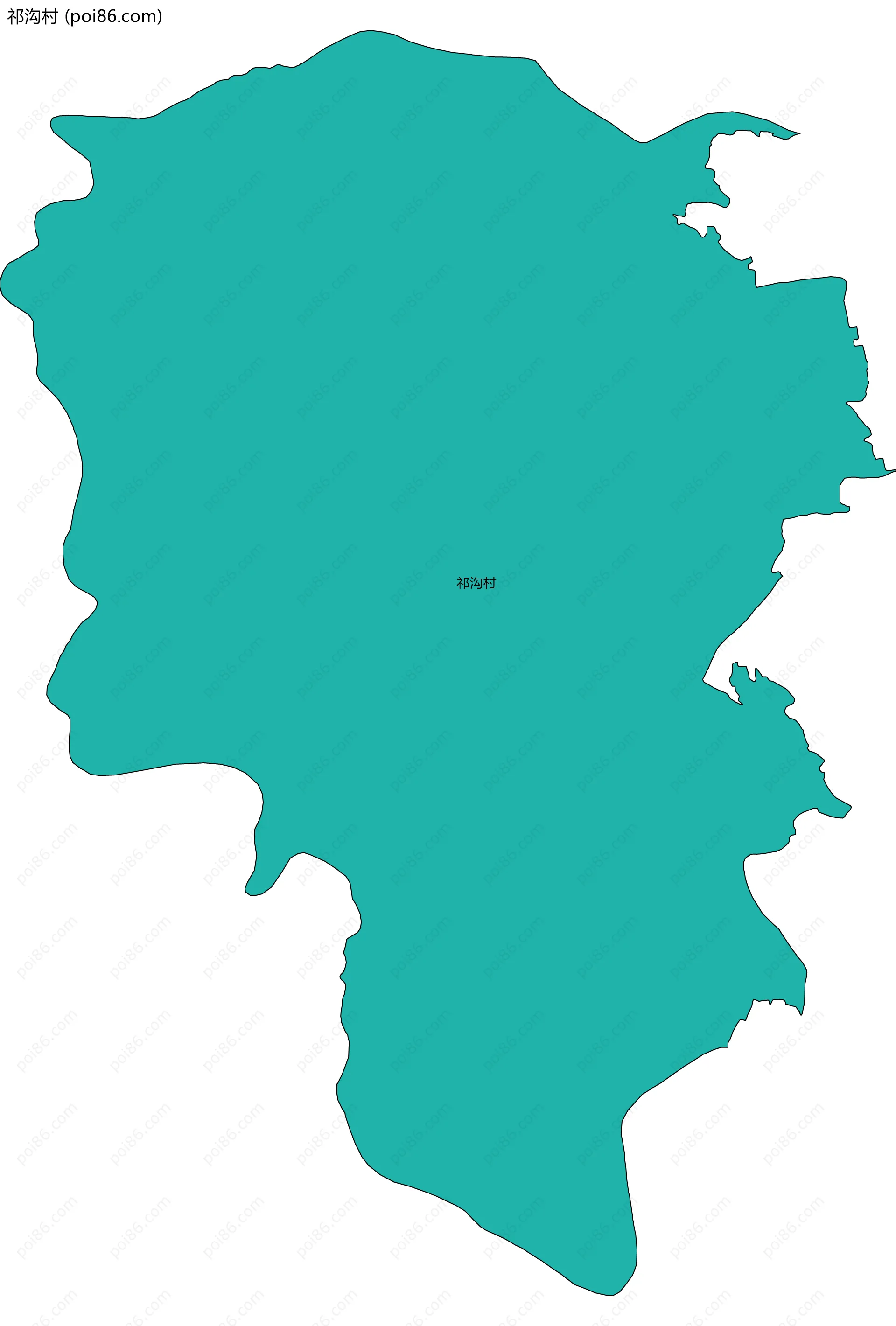 祁沟村边界地图