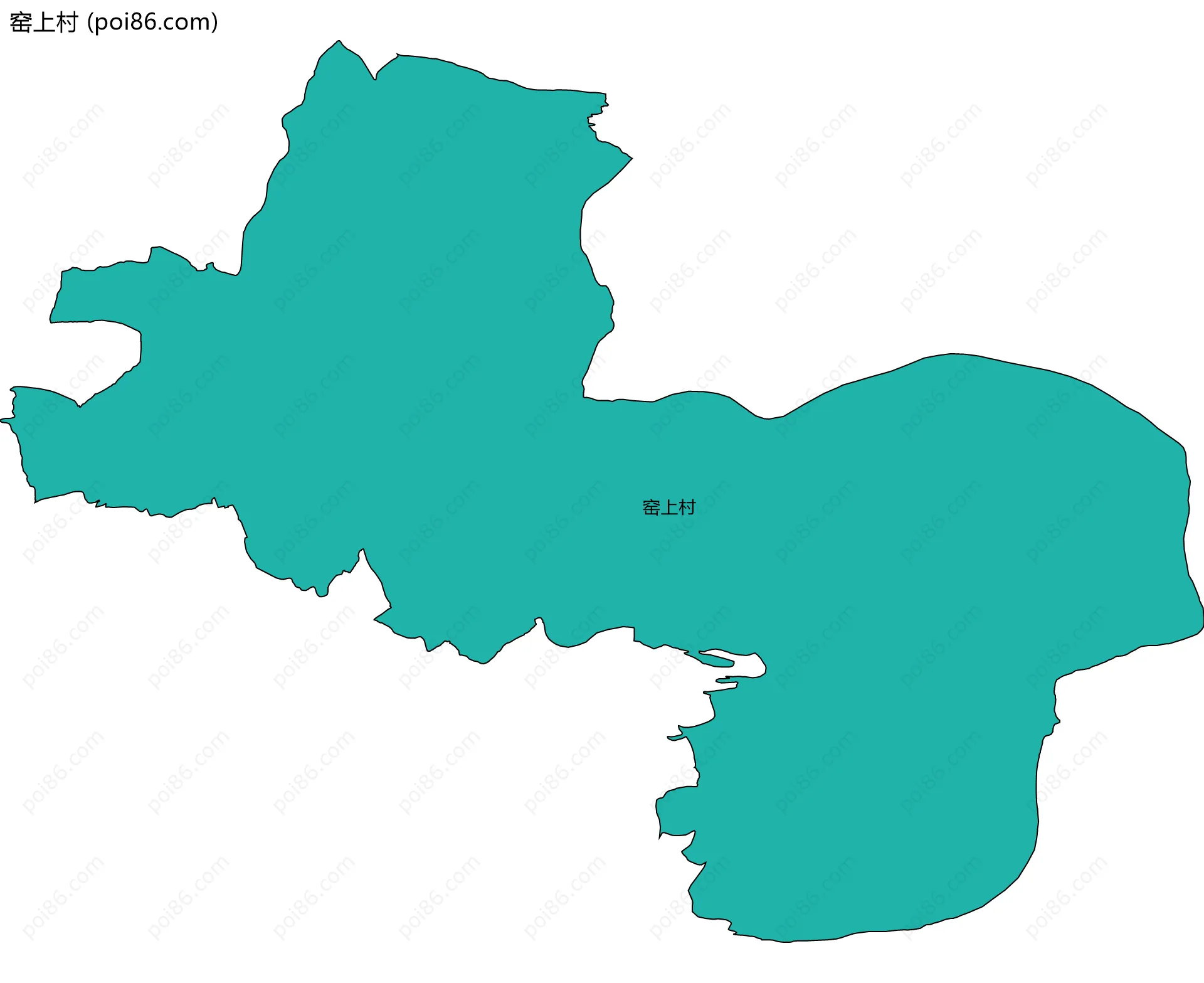 窑上村边界地图