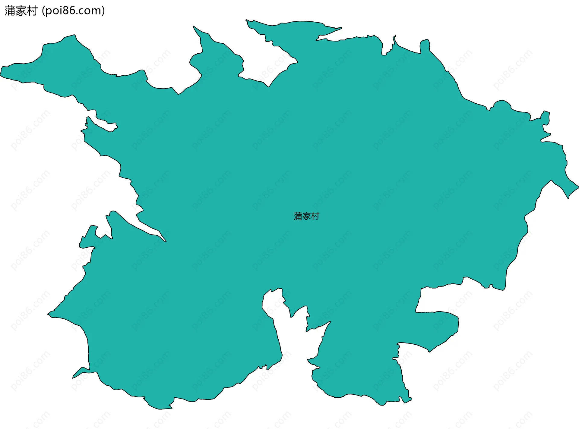 蒲家村边界地图