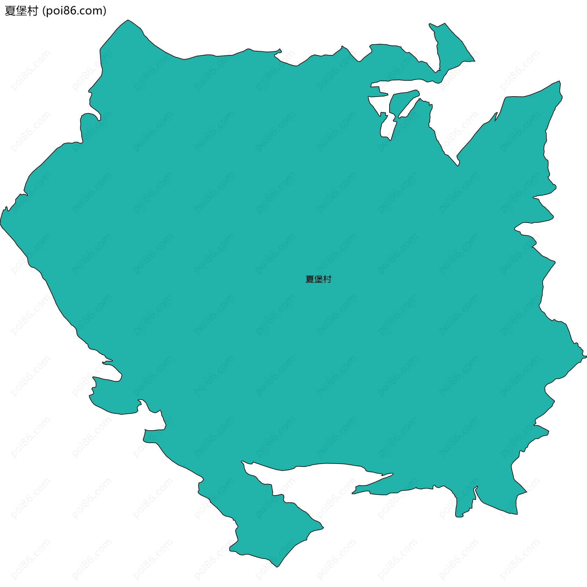 夏堡村边界地图