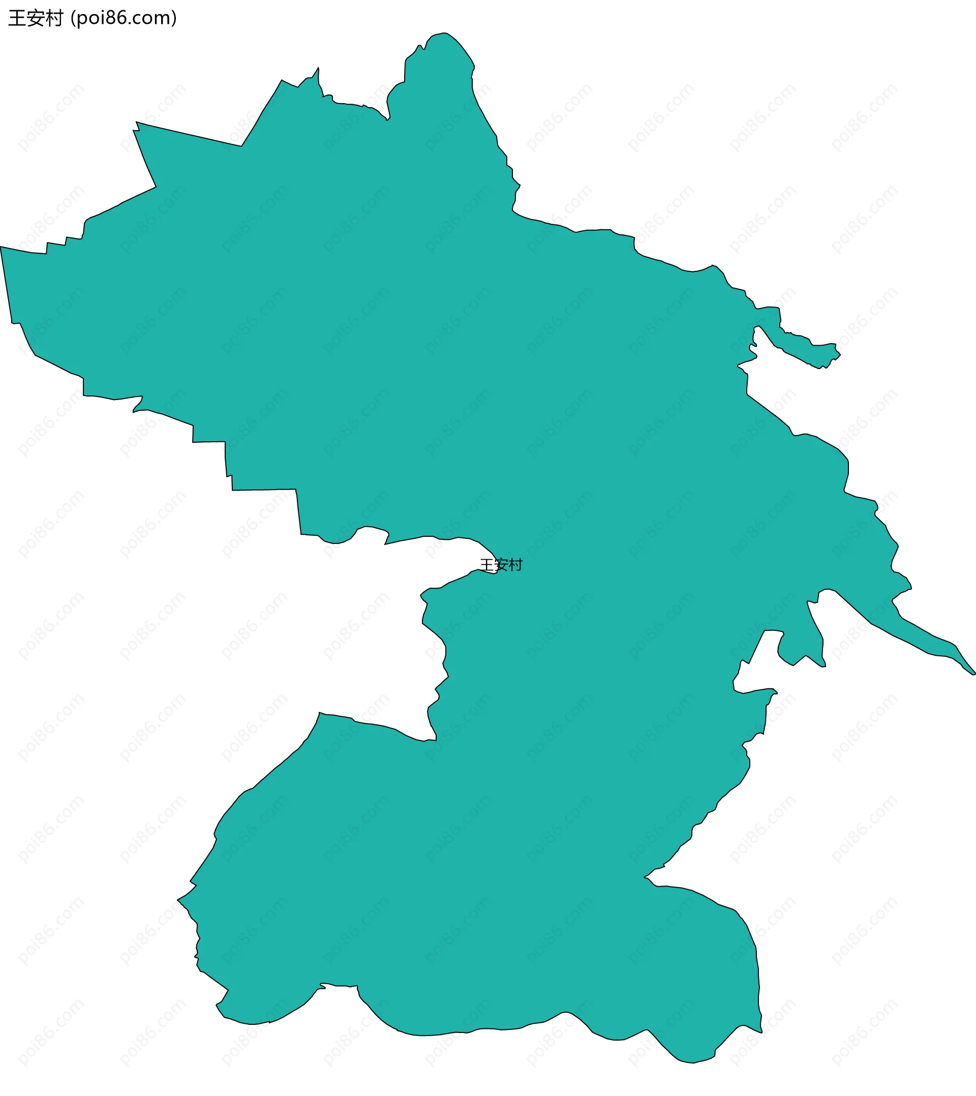 王安村边界地图