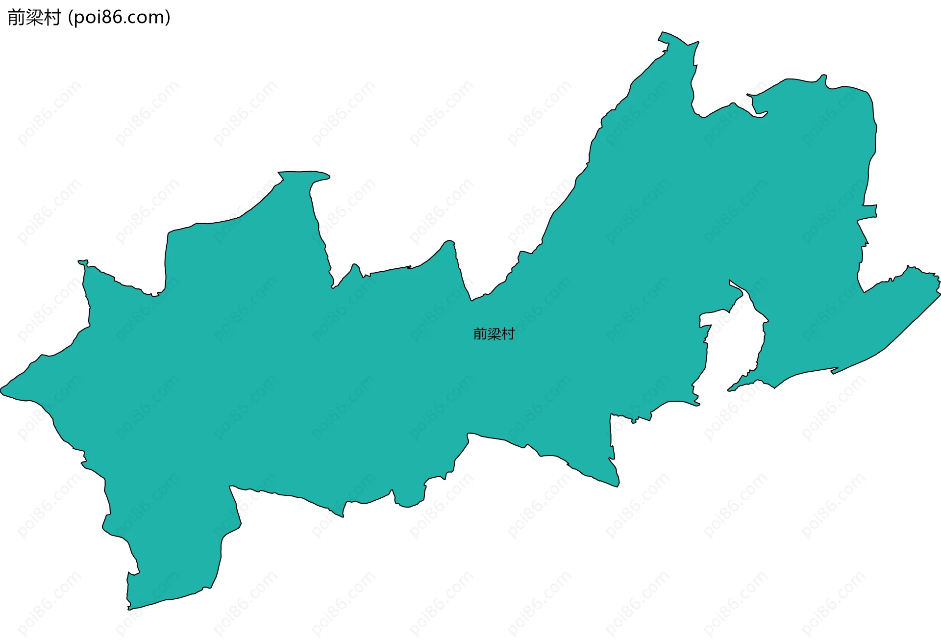 前梁村边界地图